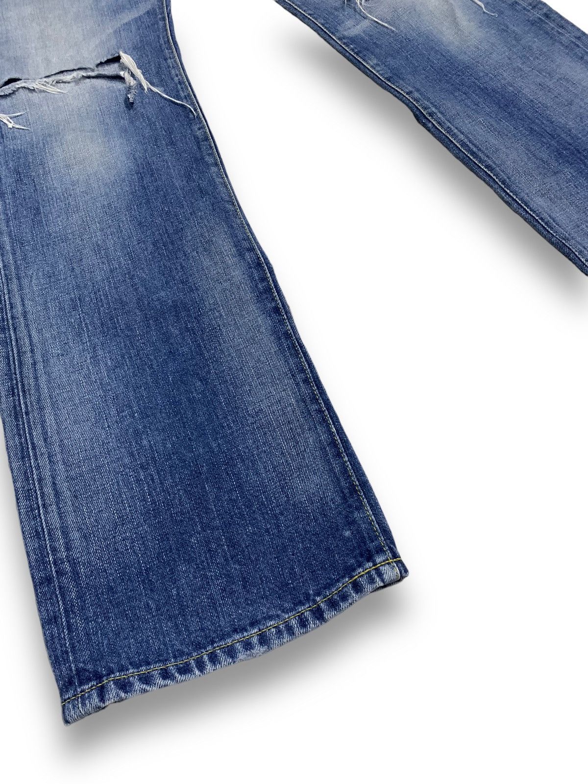 Japanese Brand Vintage Back Number Whiskers Straight Leg Distressed Jeans Size US 32 / EU 48 - 10 Thumbnail