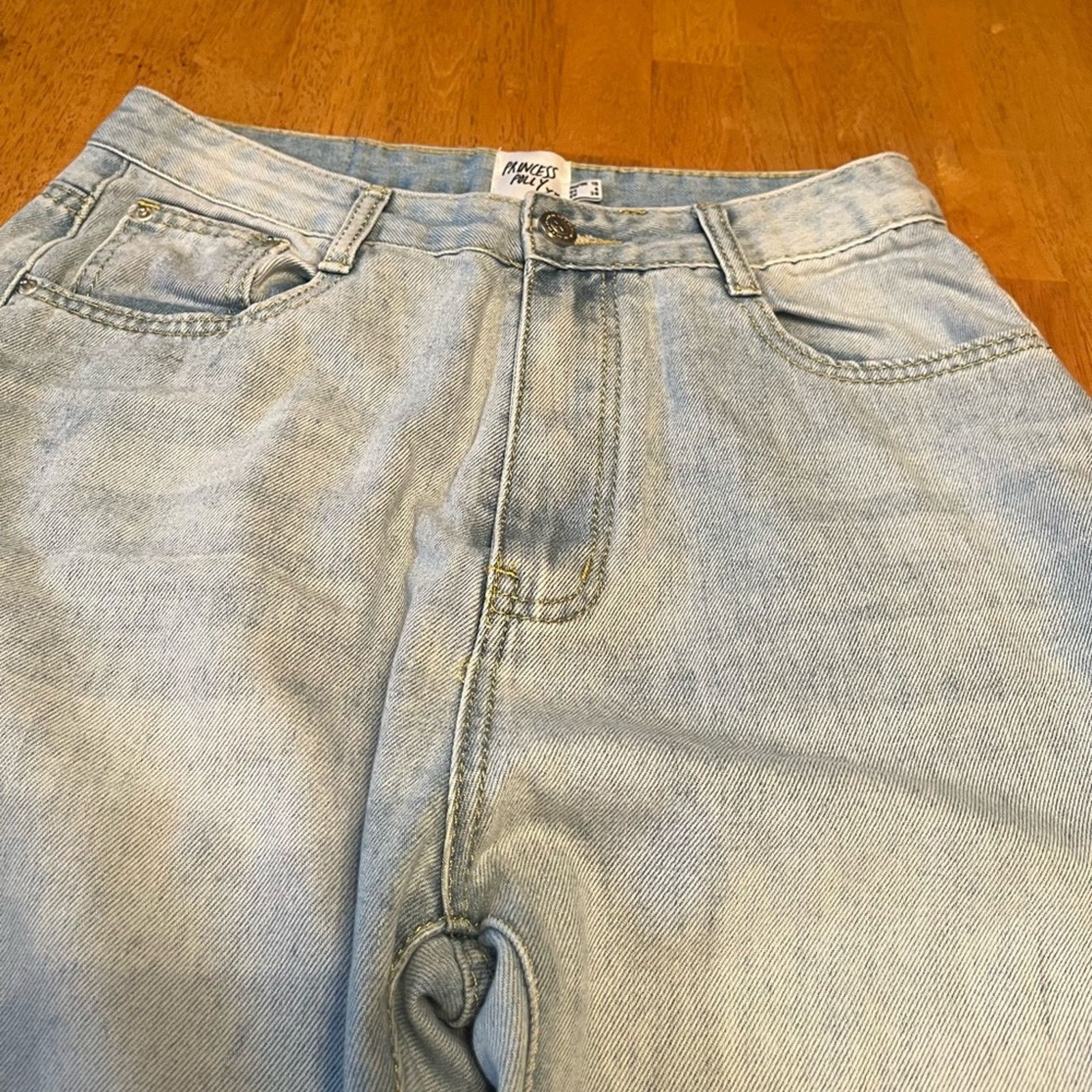 PRINCESS POLLY Princess Polly Women's Relaxed Light Wash high rise Jeans, 6 Size 28" / US 6 / IT 42 - 2 Thumbnail