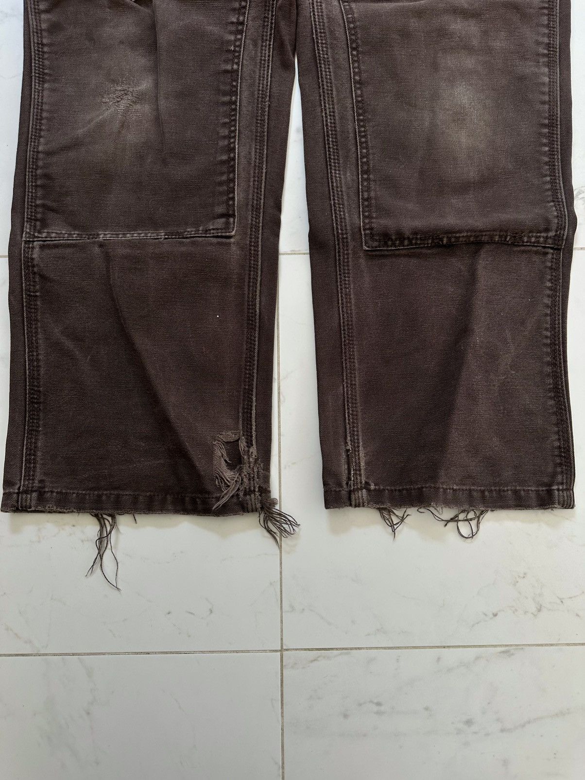Carhartt Vintage Brown Double Knee Carhartt Pants Size US 29 - 3 Thumbnail