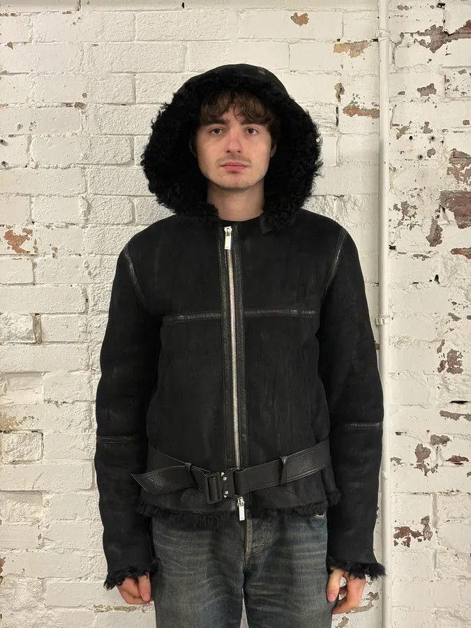 Emporio Armani AW2018 Emporio Armani Fur Collar Black Leather Jacket Size US M / EU 48-50 / 2 - 3 Thumbnail