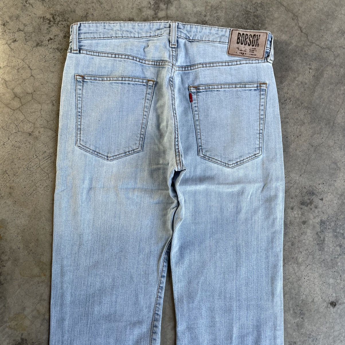Vintage 🔥Vintage Bobson 93058930 Stoned Washed Distress Denim Jeans Size US 33 - 5 Thumbnail