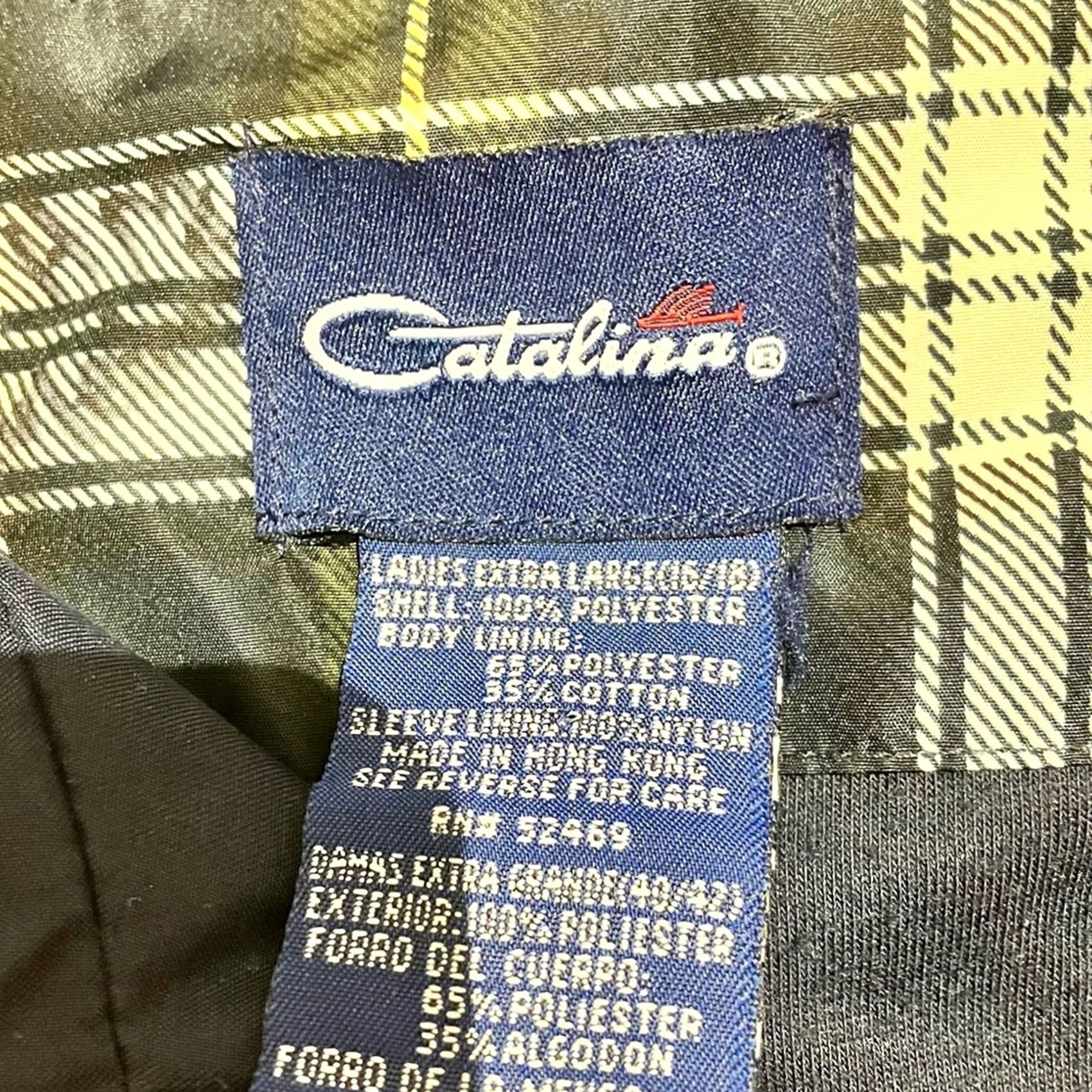 Catalina VINTAGE Catalina Tartan Plaid Windbreaker Rain Jacket Green Womens Size L Size L / US 10 / IT 46 - 4 Thumbnail
