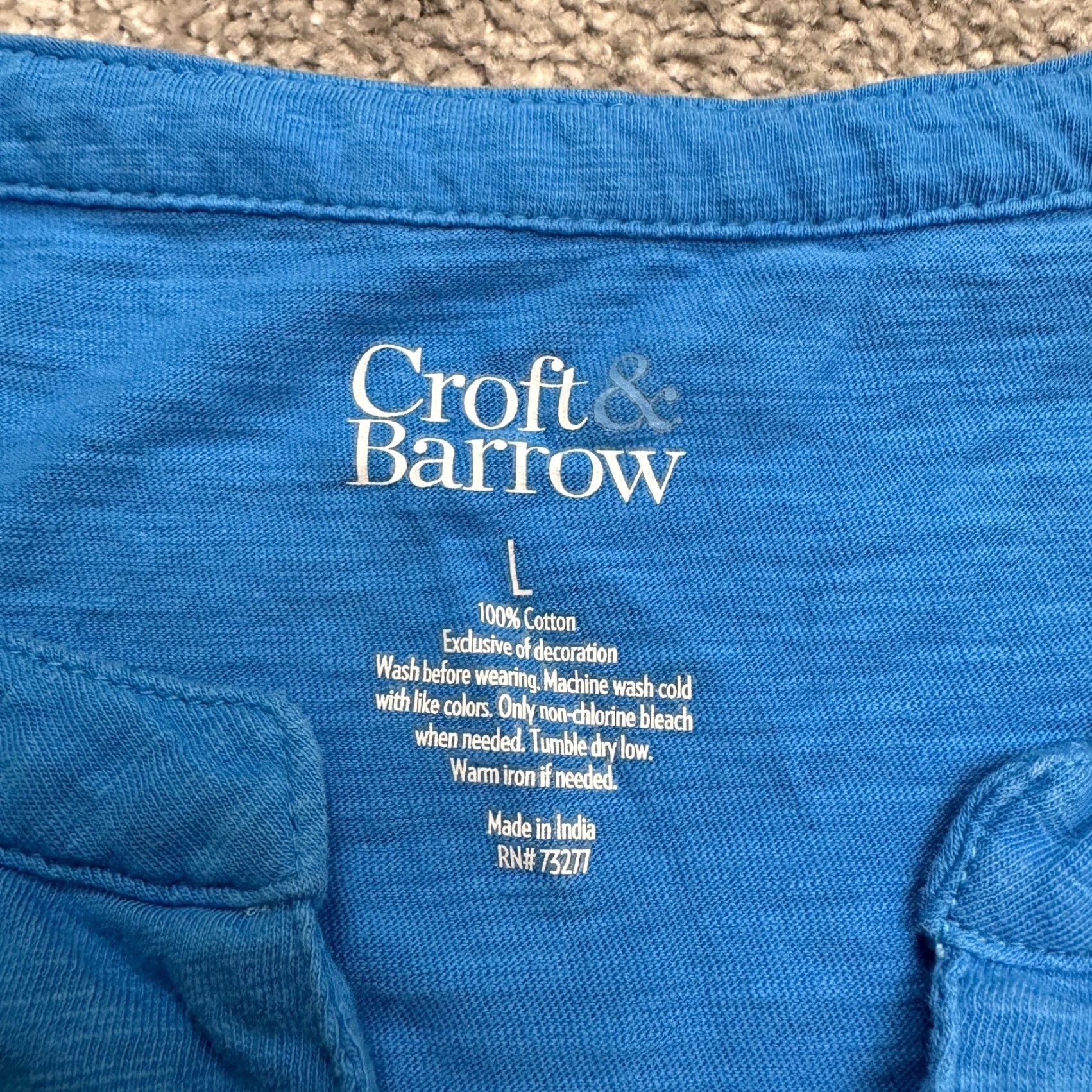 Croft & Barrow Croft & Barrow Blouse Women L Blue Long Sleeve Peasant Embroidered Knit Casual Bohemian Shirt Womens Size L / US 10 / IT 46 - 5 Thumbnail