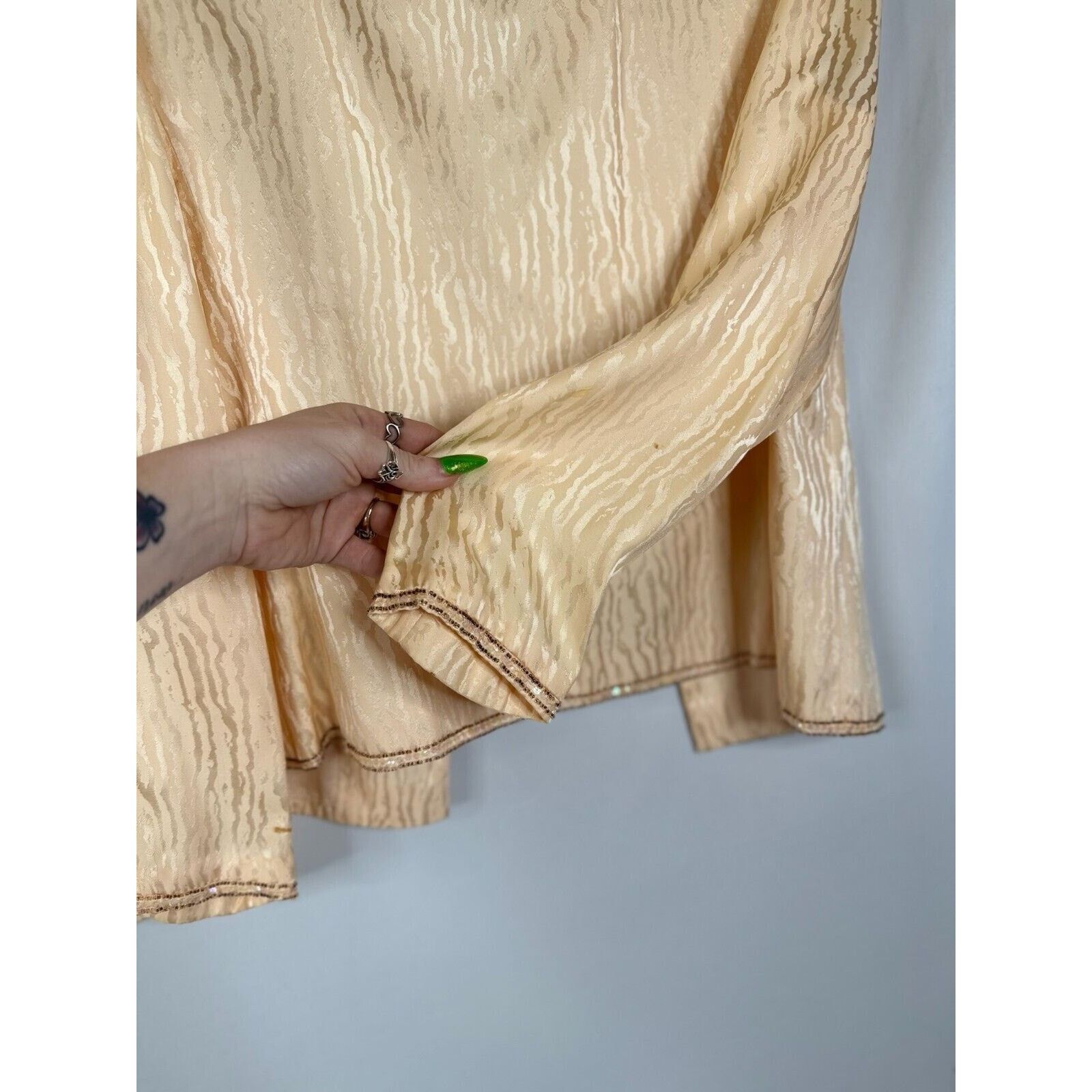 Vintage Vintage D'ore Women's 3 Piece Embroidered Peach Skirt Set Size M / US 6-8 / IT 42-44 - 16 Thumbnail