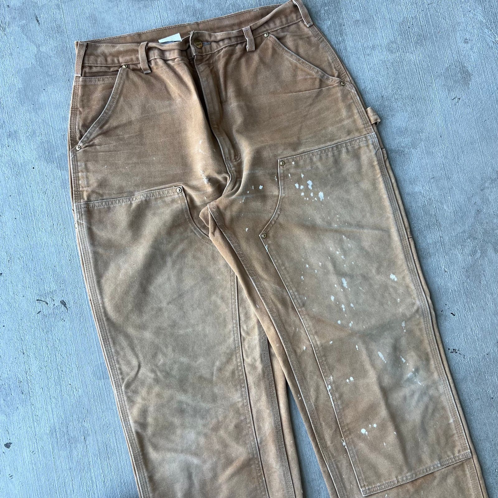 Carhartt × Vintage Carhartt brown double knee work wear carpenter pants Size US 31 - 2 Thumbnail