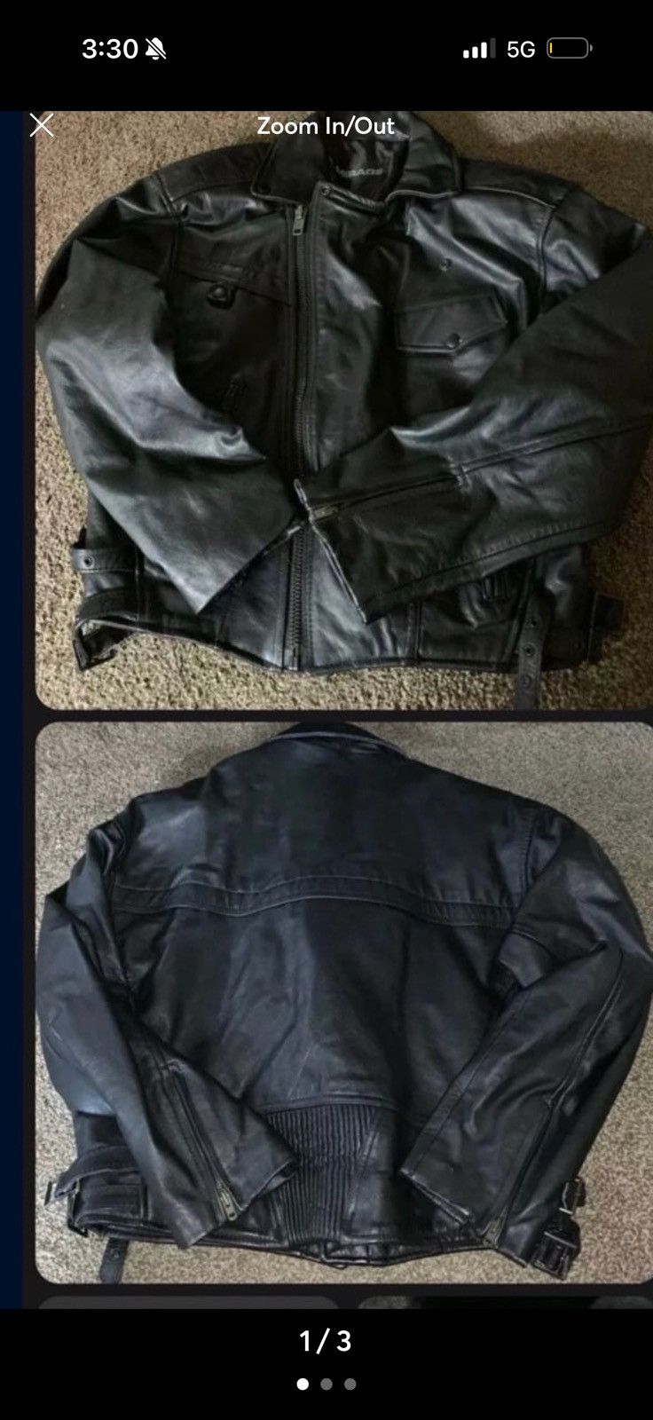 Mirage Mirage Leather Jacket Mens Size Medium Adult Used Pre Owned Size US M / EU 48-50 / 2 - 1 Thumbnail