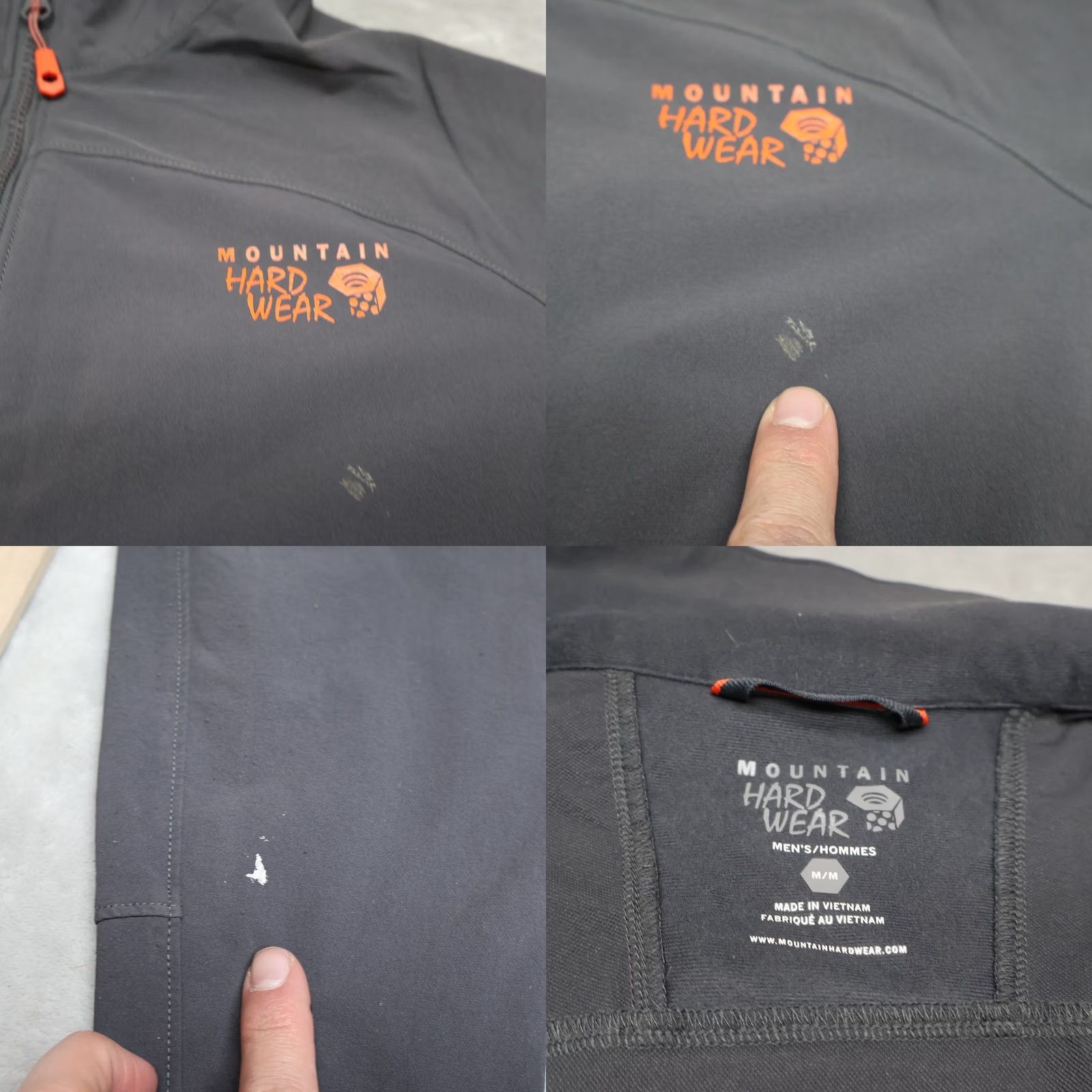Mountain Hardwear Mountain Hardwear Jacket Mens Medium Grey Softshell Wind Rain Outdoor Hiking Size US M / EU 48-50 / 2 - 8 Thumbnail