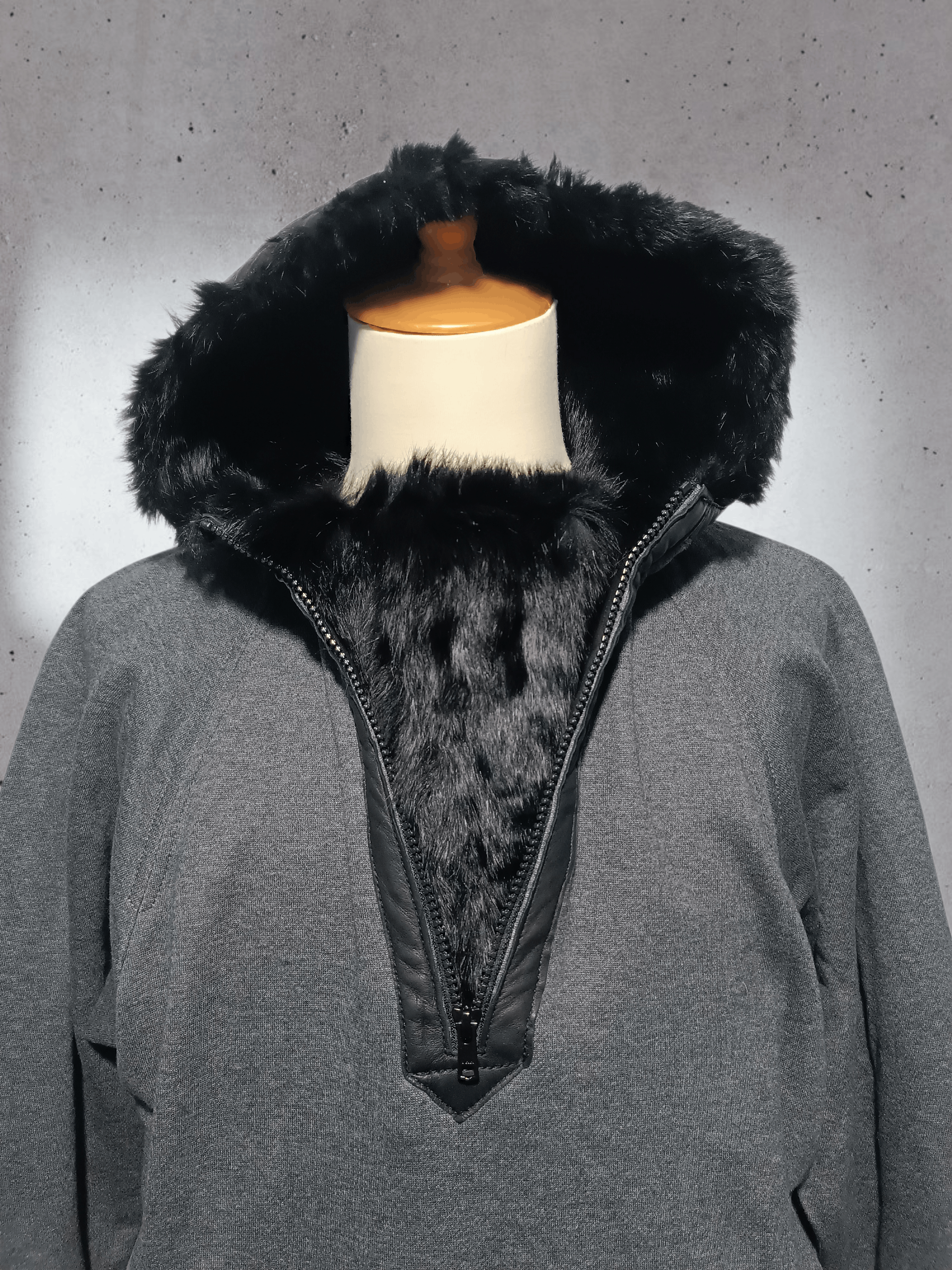 Japanese Brand 💥 Rare 💥 Vintage Half Zip Fur Hoodie Sweater Size US M / EU 48-50 / 2 - 5 Thumbnail