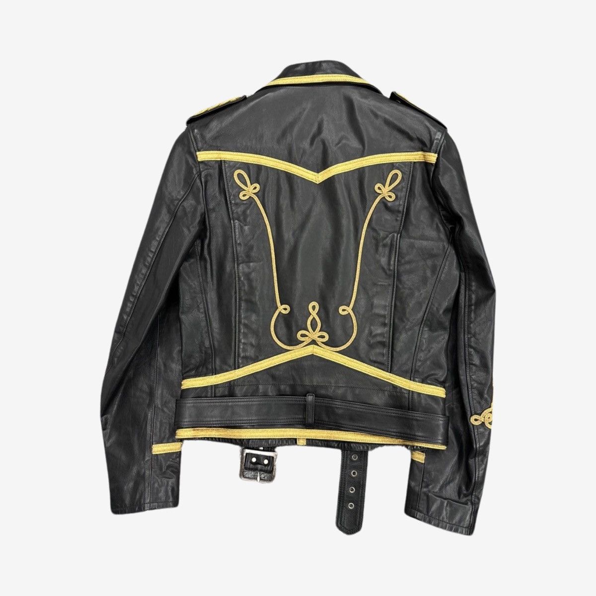 Saint Laurent Paris Saint Laurent Paris SS15 Gold Trimmed Officer Leather jacket Size US S / EU 44-46 / 1 - 3 Thumbnail