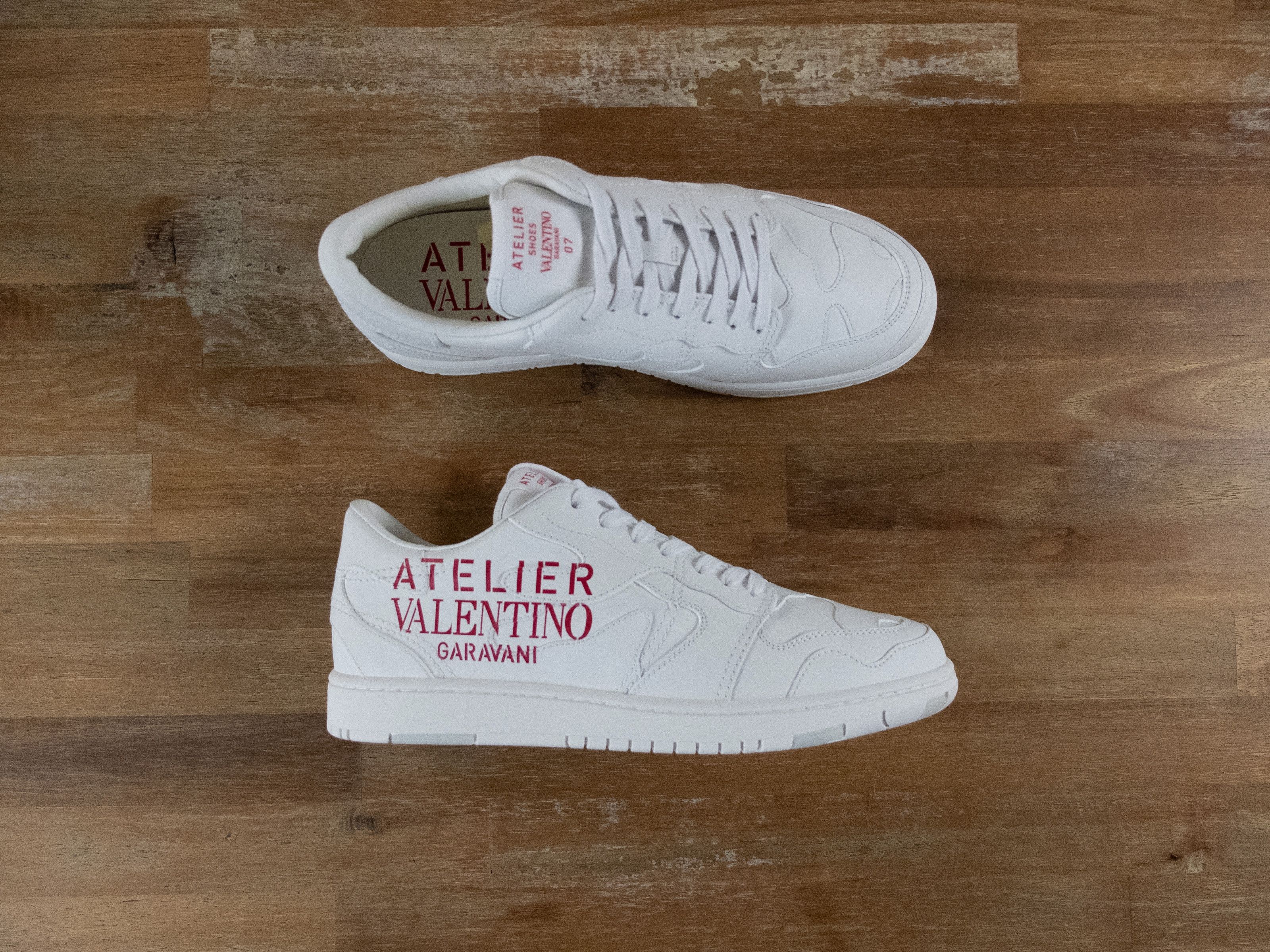 Valentino VALENTINO Atelier white Camouflage leather sneakers 9 42 Size US 9 / EU 42 - 3 Thumbnail