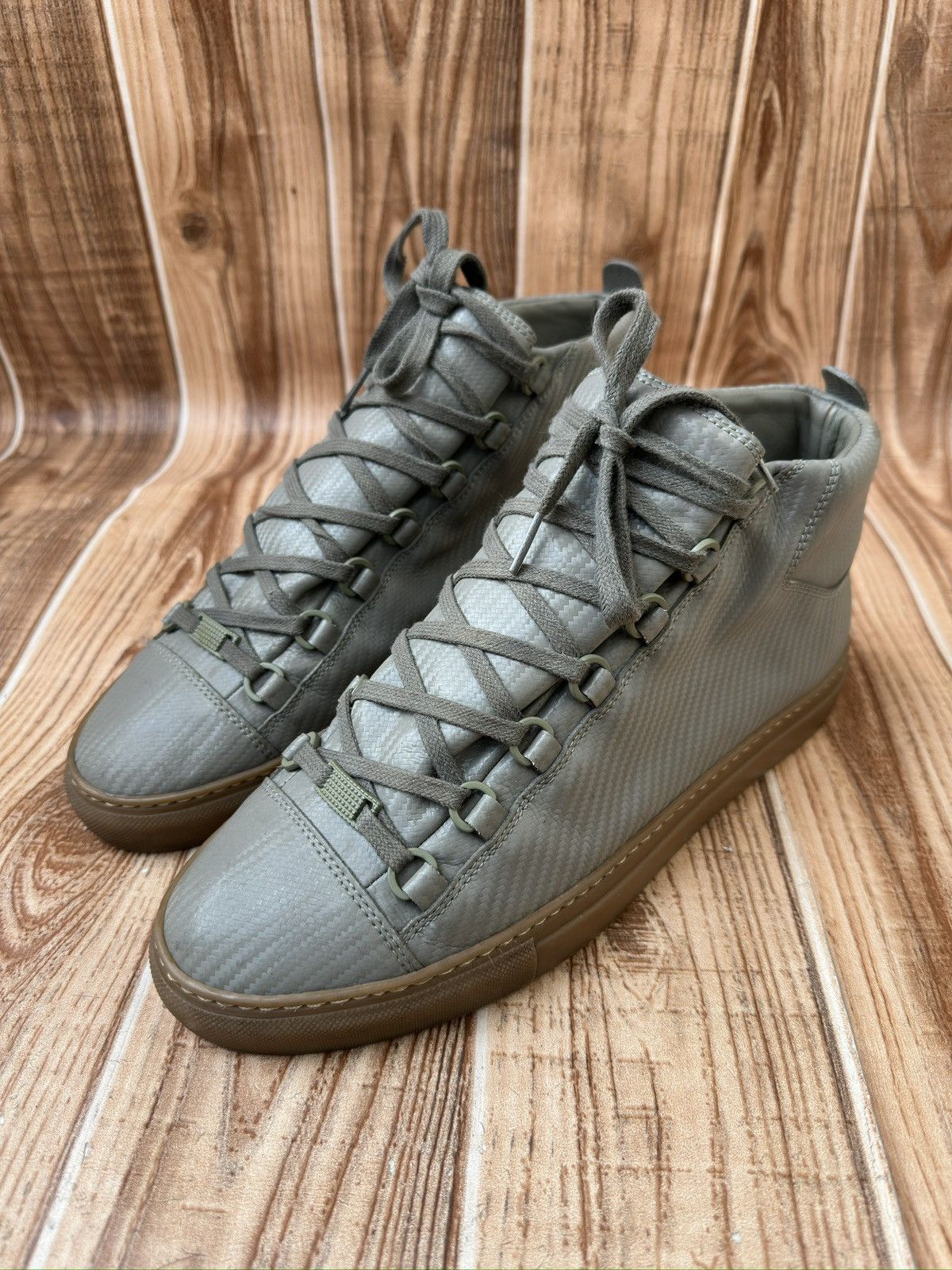 Balenciaga Balenciaga Paris Light Grey Hightop Sneaks Size US 10 / EU 43 - 3 Thumbnail
