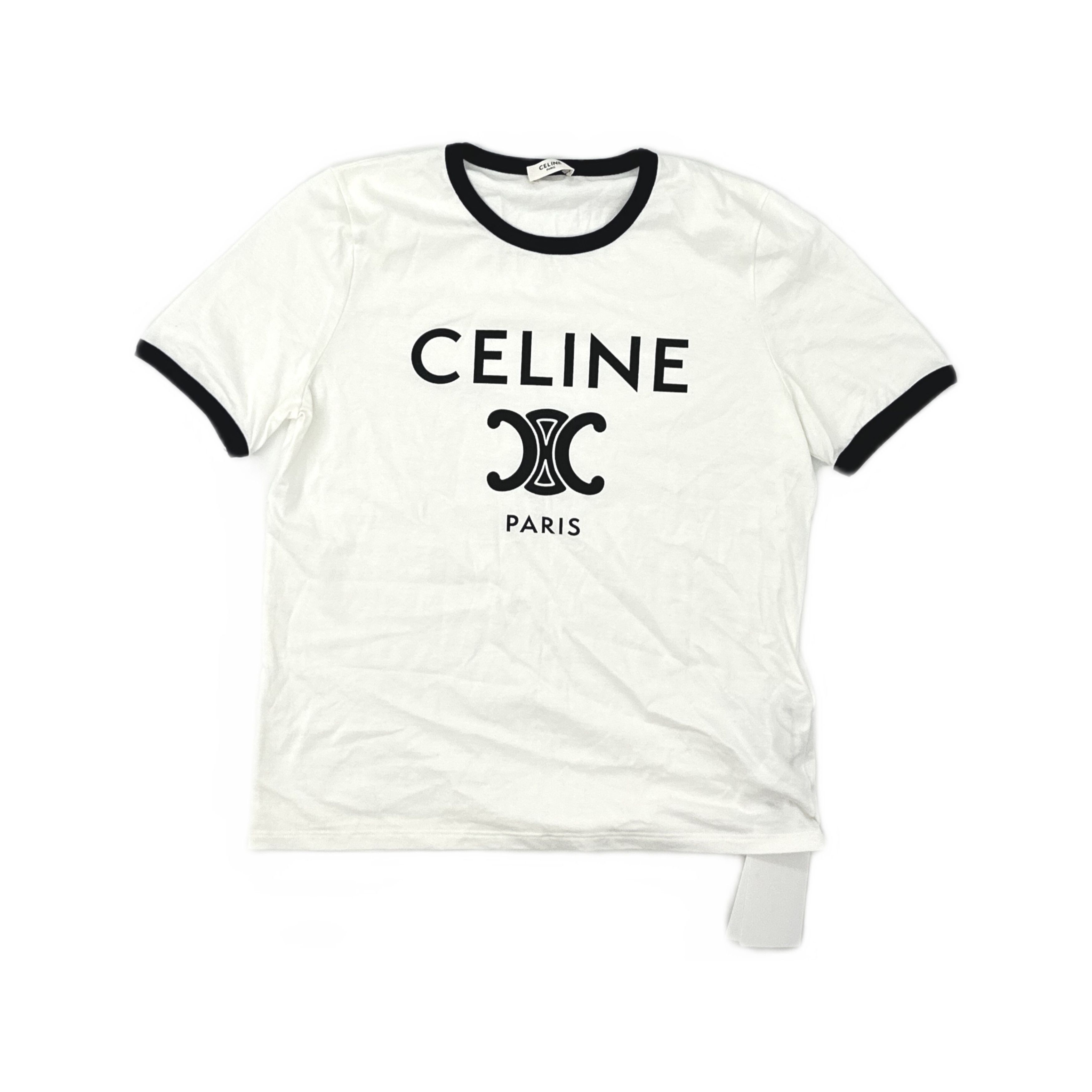 Celine CELINE Triomphe Logo T-Shirt Size XL Size XL / US 12-14 / IT 48-50 - 1 Thumbnail