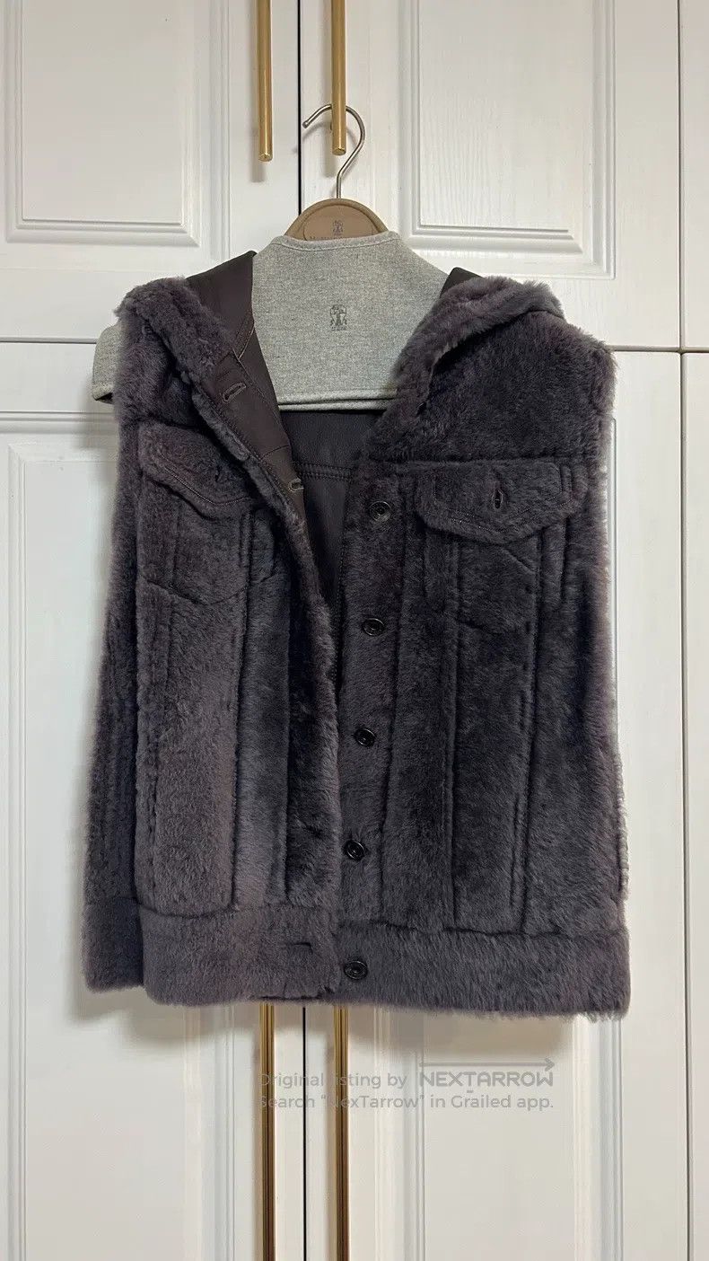 Brunello Cucinelli Brunello Cucinelli Fur Vest, Lamb Fur Size XXS / US 00 / IT 34 - 4 Thumbnail