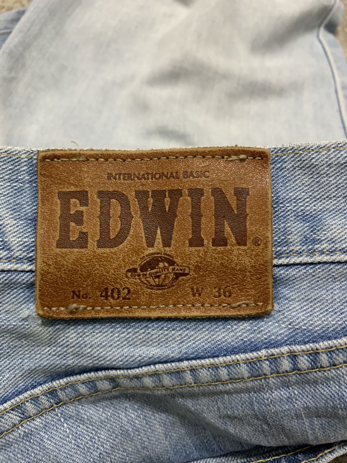 Japanese Brand Edwin Straight Leg Blue Wash Jeans Streetwear W35 Size US 35 - 10 Thumbnail