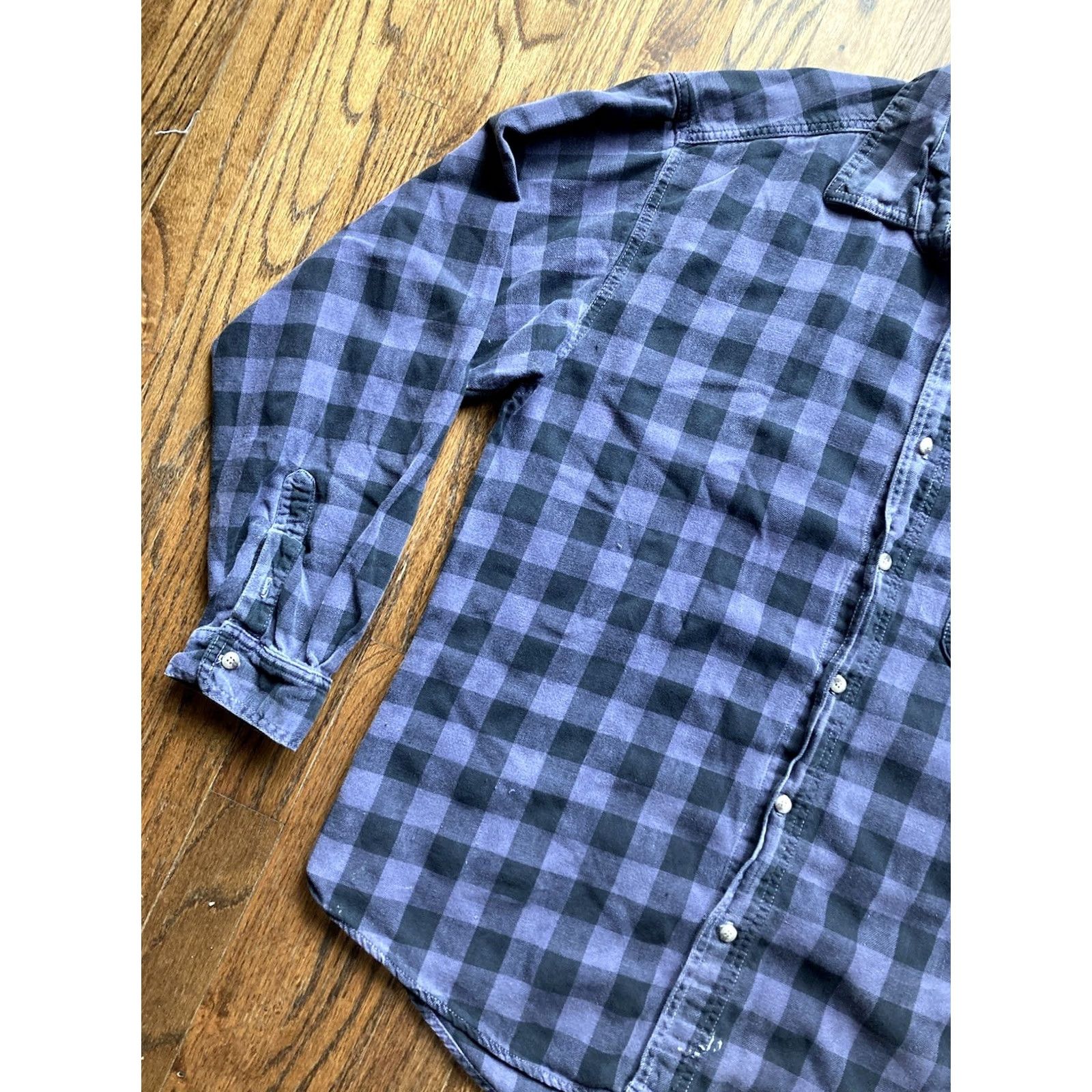 Gramicci VINTAGE Gramicci Flannel Shirt Mens M Purple Plaid Button-Up 90s USA Made Size US M / EU 48-50 / 2 - 2 Thumbnail