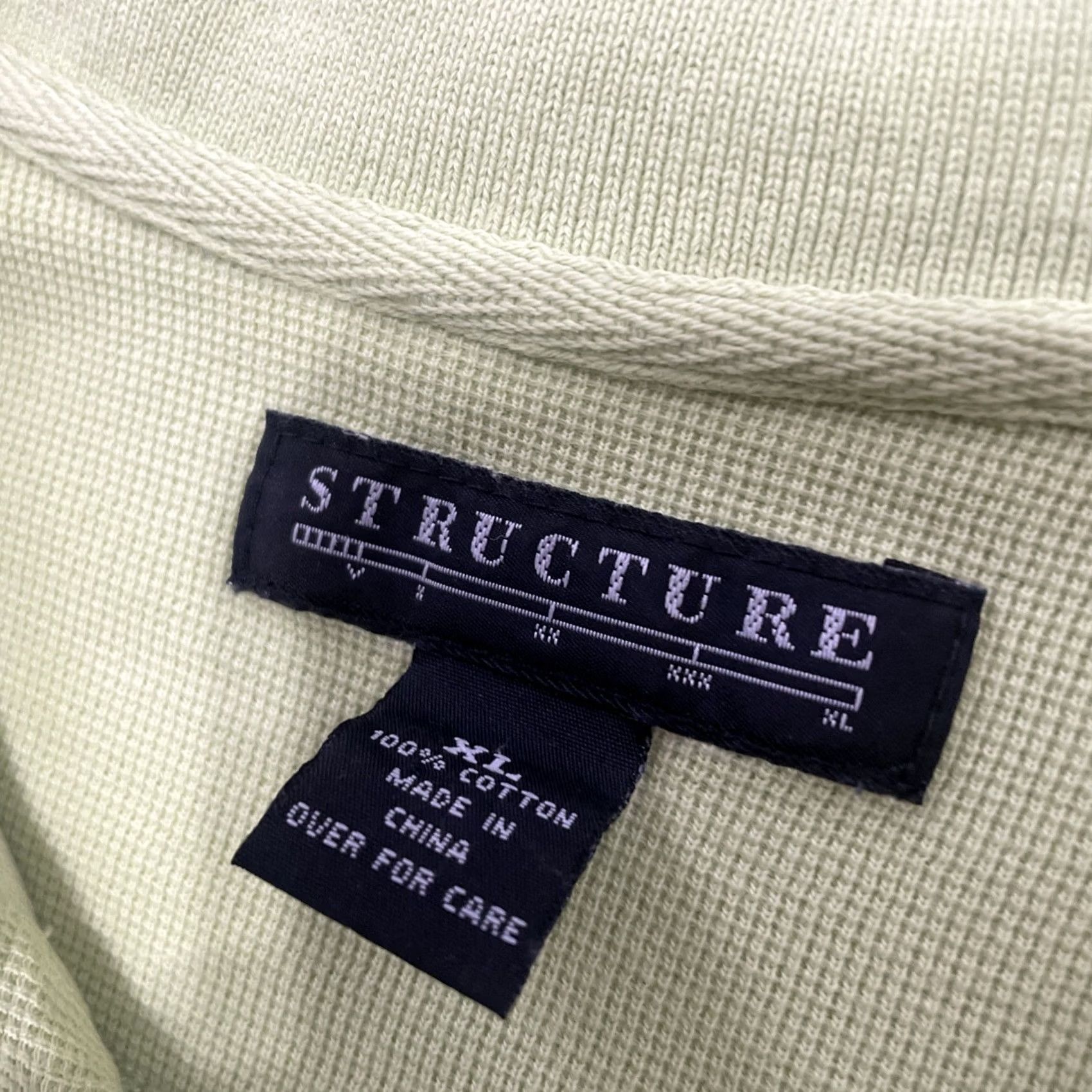 Vintage VINTAGE Structure Polo Shirt Men XL Green 90s Casual Golf Business 6 Buttons Size US XL / EU 56 / 4 - 5 Thumbnail