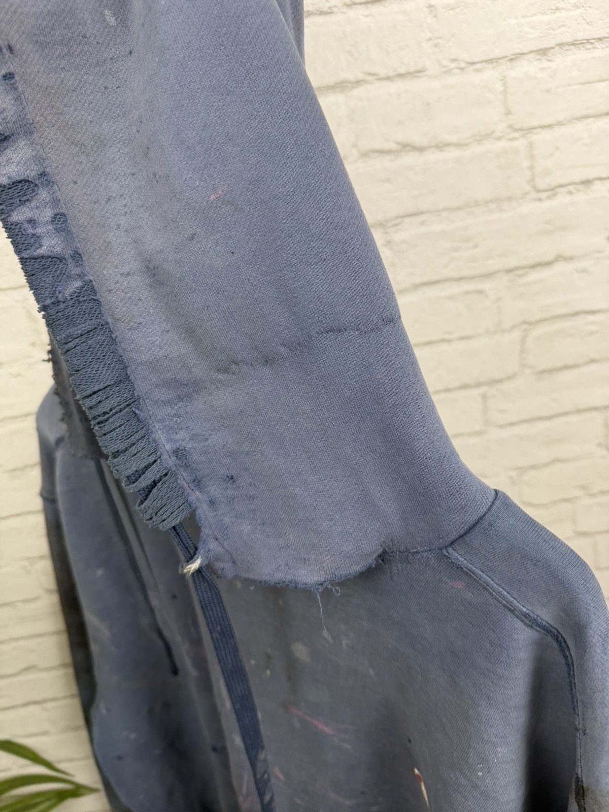 Champion (XL) APOCALYPTIC THRASHED OUT Faded Blue Champion Hoodie Size US XL / EU 56 / 4 - 16 Thumbnail