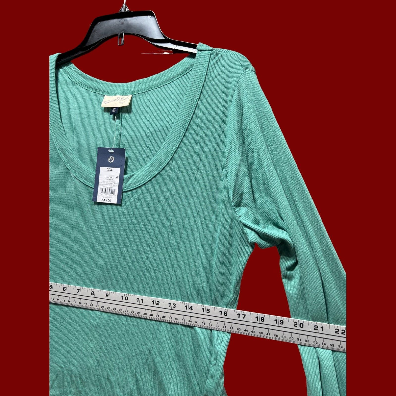 Other Universal Thread - Women's Ribbed Long Sleeve Crew Neck T-Sh Size XXL / US 16-18 / IT 52-54 - 6 Thumbnail