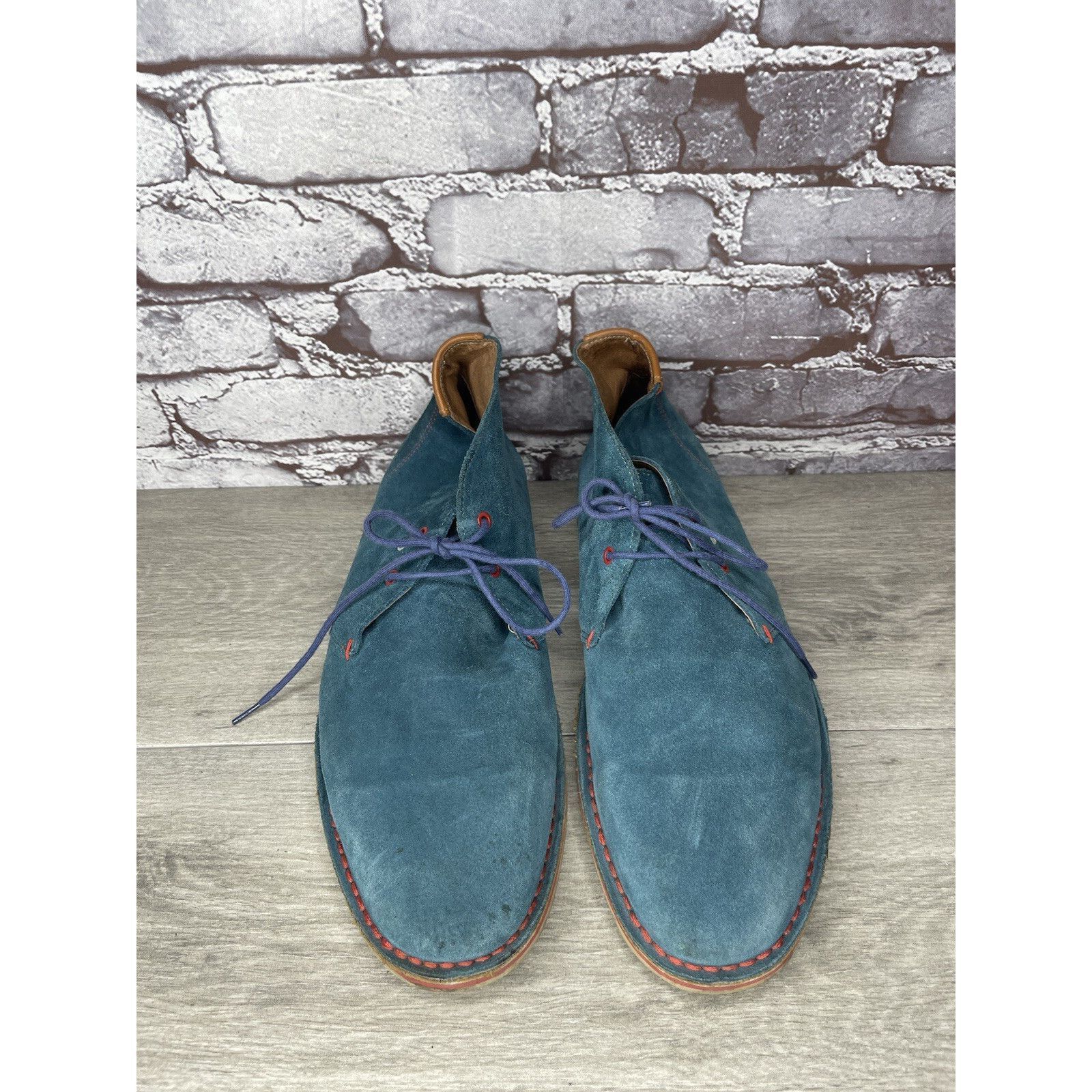 Ted Baker Ted Baker London Blue Suede Leather Lace Ankle Chukka Boots Size US 11 / EU 44 - 12 Thumbnail