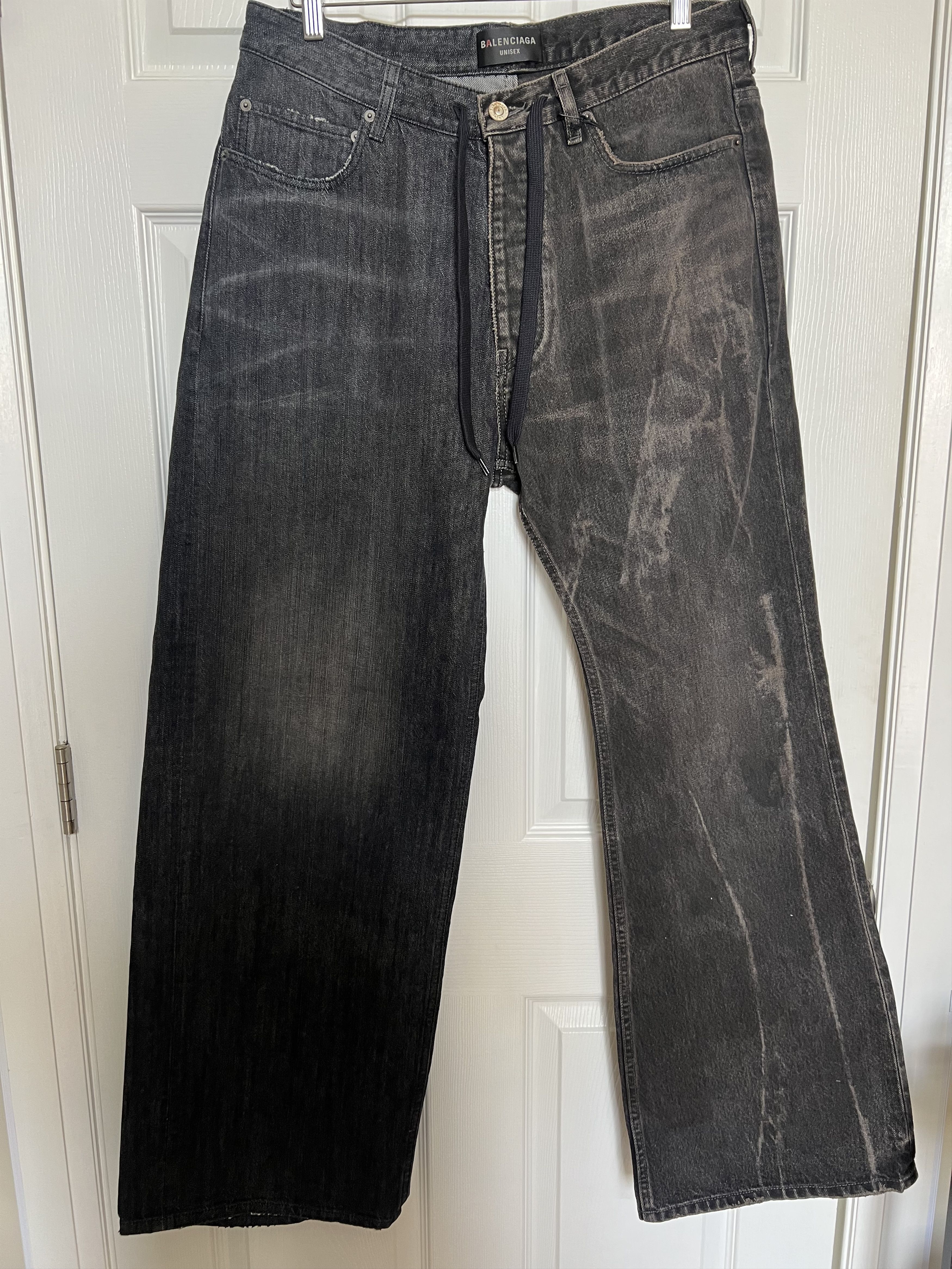 Balenciaga Summer24 50/50 Hybrid Baggy/Flare Denim sz S