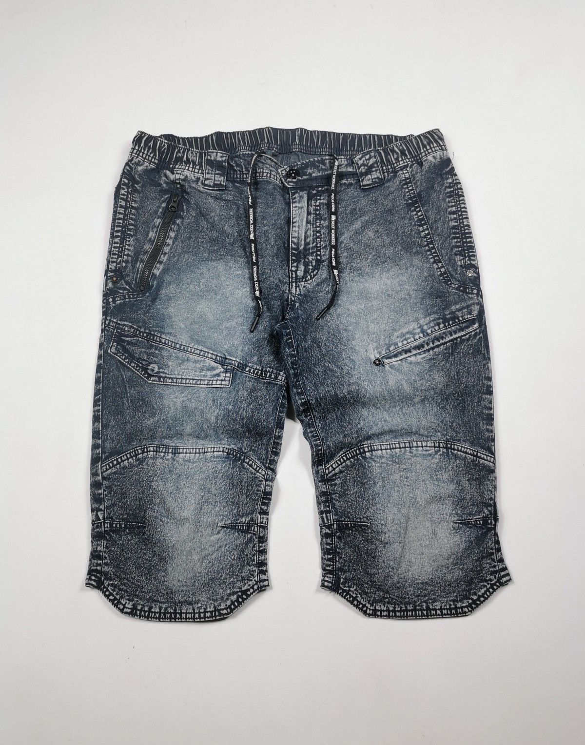 Japanese Brand Fieldcore Next Workerz Cargo Denim Shorts Size US 38 / EU 54 - 1 Thumbnail