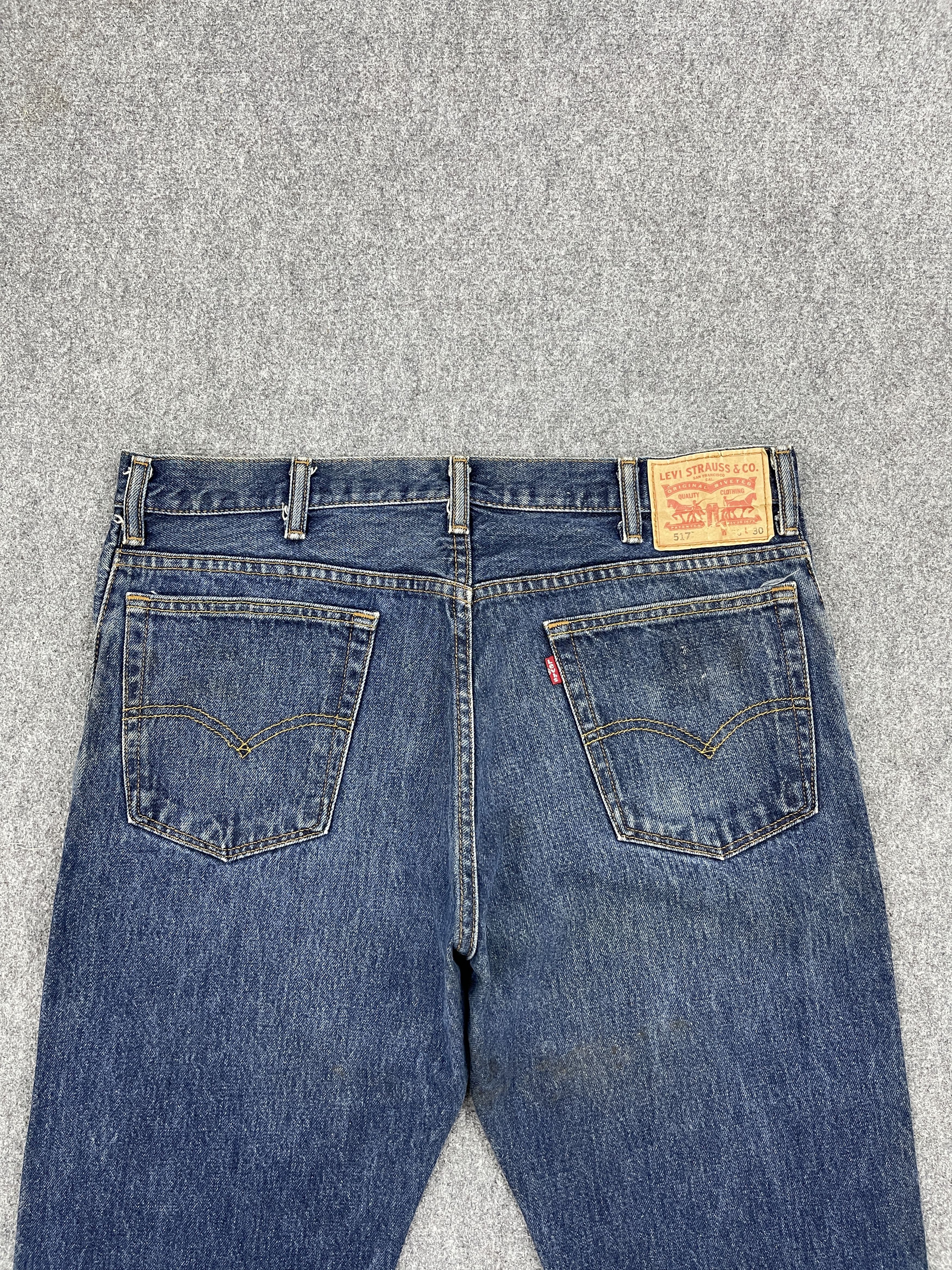 Levi's Vintage Levis 517 Bootcut Blue Denim Jeans DP2576 Size US 35 - 4 Thumbnail