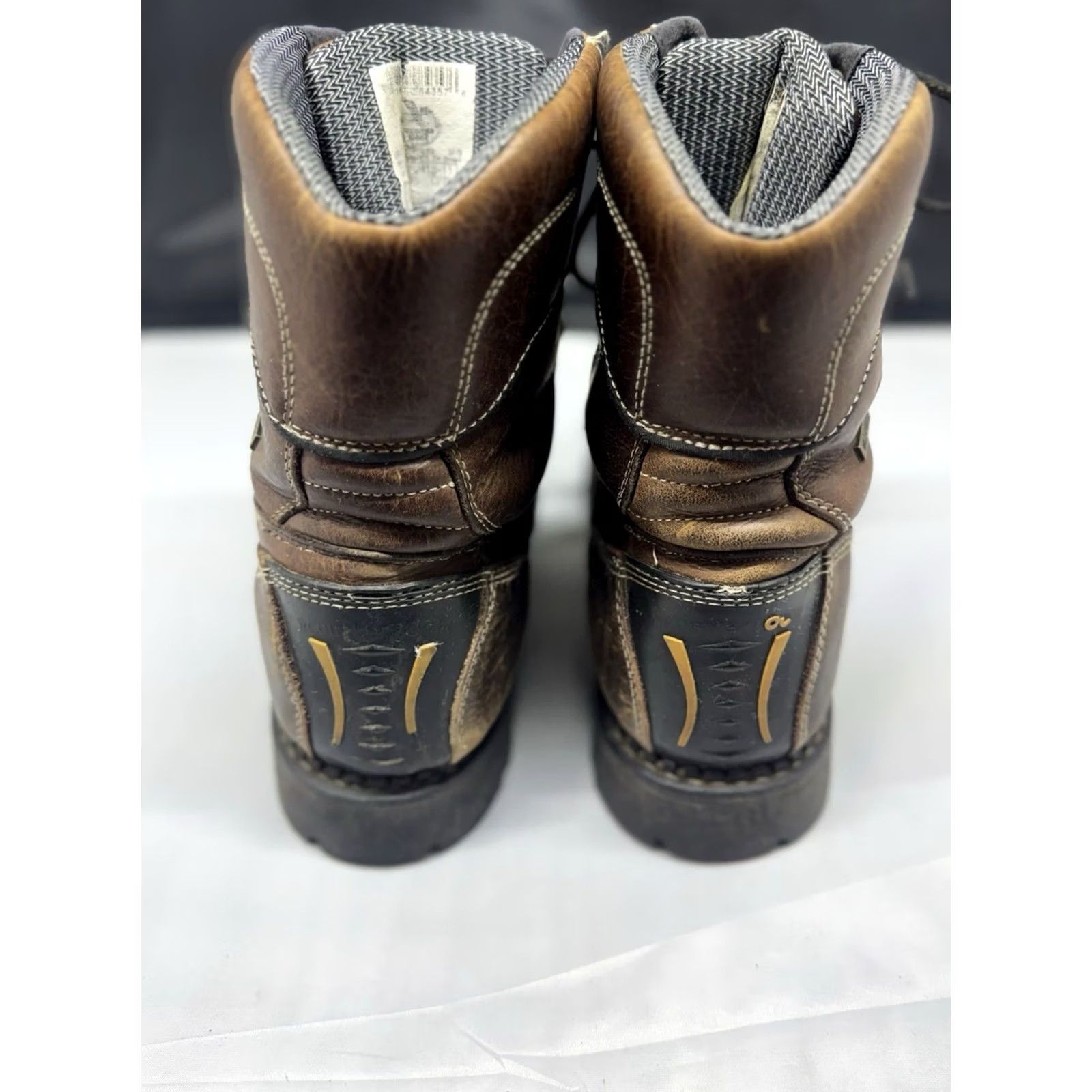 Vintage GEORGIA BOOT MEN'S LOGGER WATERPROOF Steel Toe Boots Brown 10W Shoes Leather Size US 9 / EU 42 - 3 Thumbnail