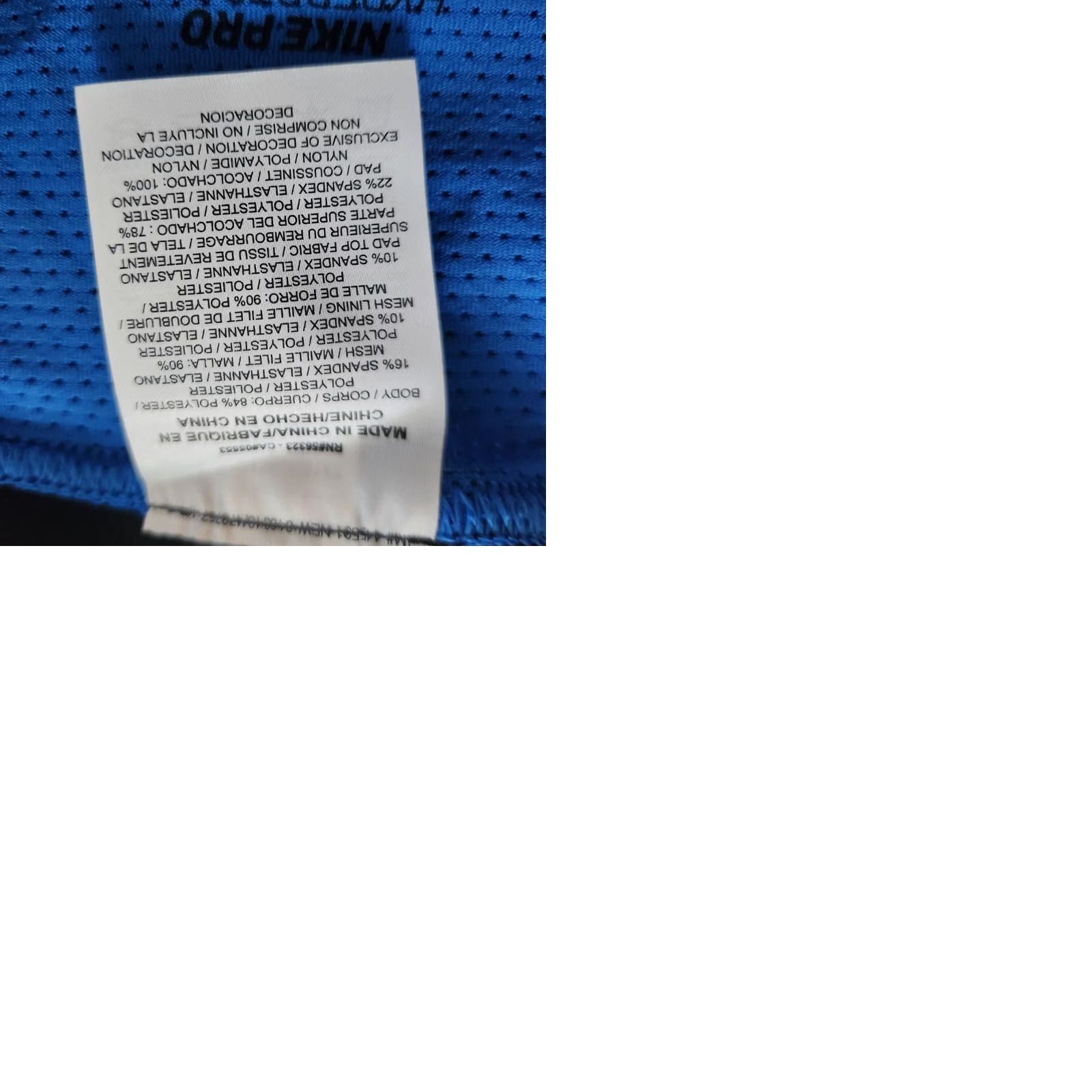 Nike Nike NBA Pro Hyperstrong Knee Padded Tights 3/4 Blue 2XL-T New Mens Shorts? Size US 39 - 9 Thumbnail
