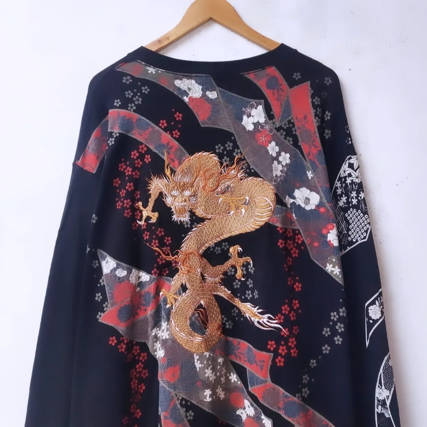 Japanese Brand Vtg Karakuri Tamashi Dragon Embroidery Long Sleeve Size US XL / EU 56 / 4 - 4 Thumbnail
