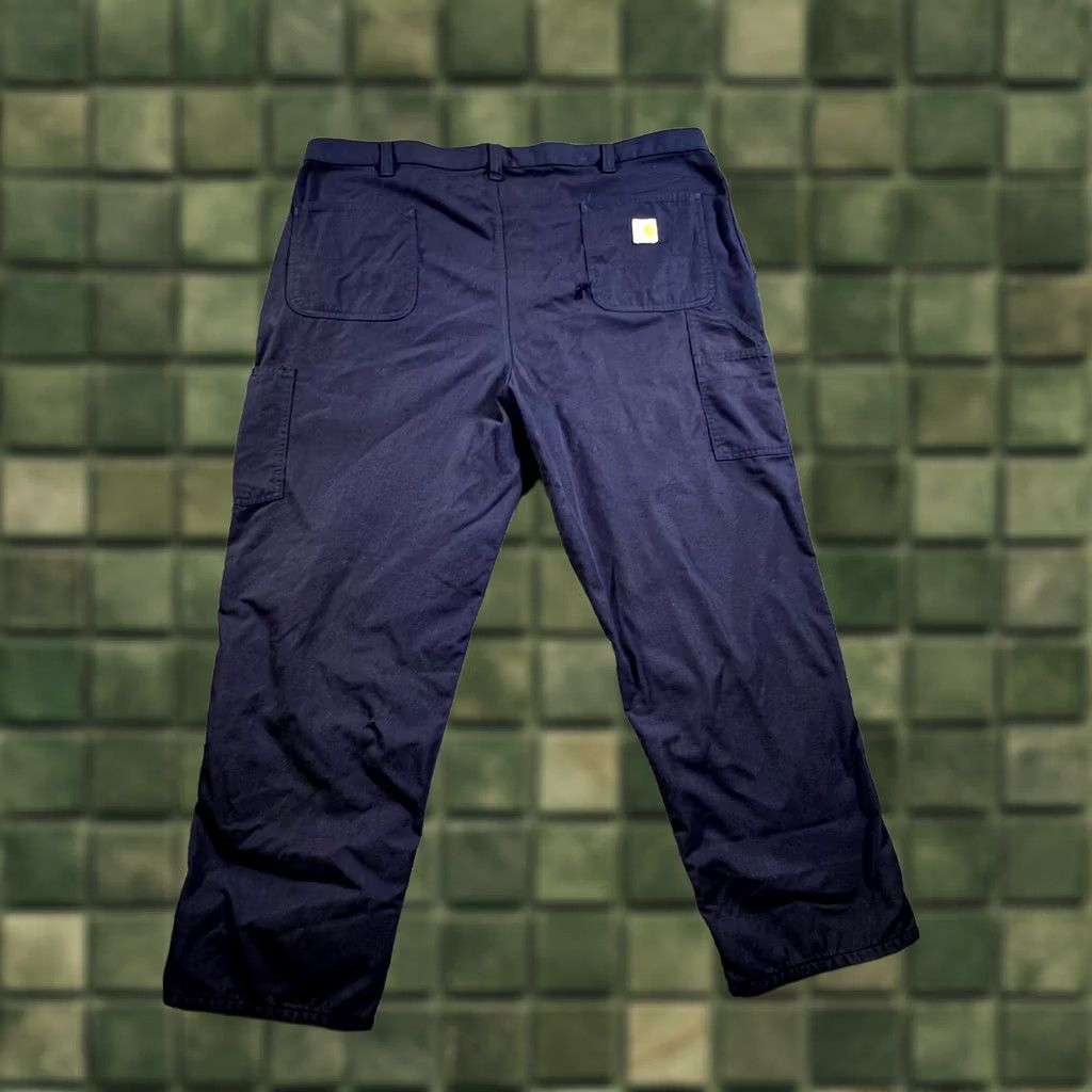 Carhartt Carhartt Mens Blue Carpenter Pants 44x32 Flame Resistant Workwear Straight Leg Pants Size US 44 / EU 60 - 1 Thumbnail