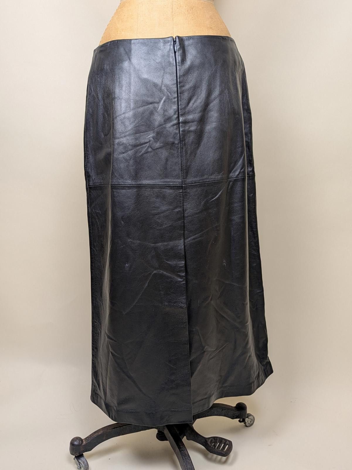 Other 1990's long black leather skirt Size 30" / US 8 / IT 44 - 4 Thumbnail