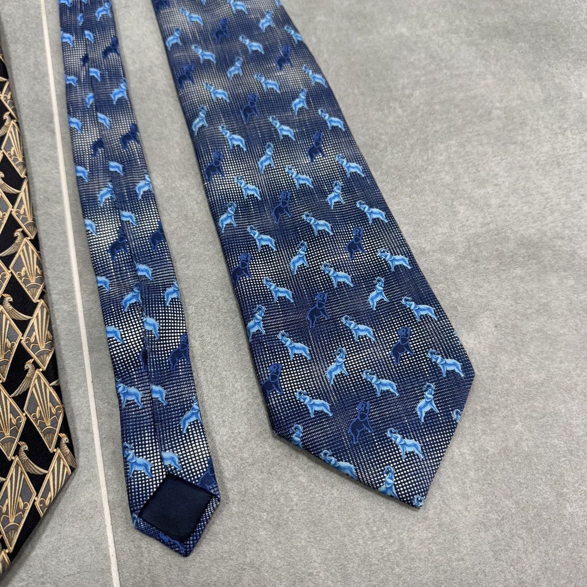 Lanvin × Vintage Vintage Lanvin Paris Silk Ties x2 Size ONE SIZE - 7 Thumbnail