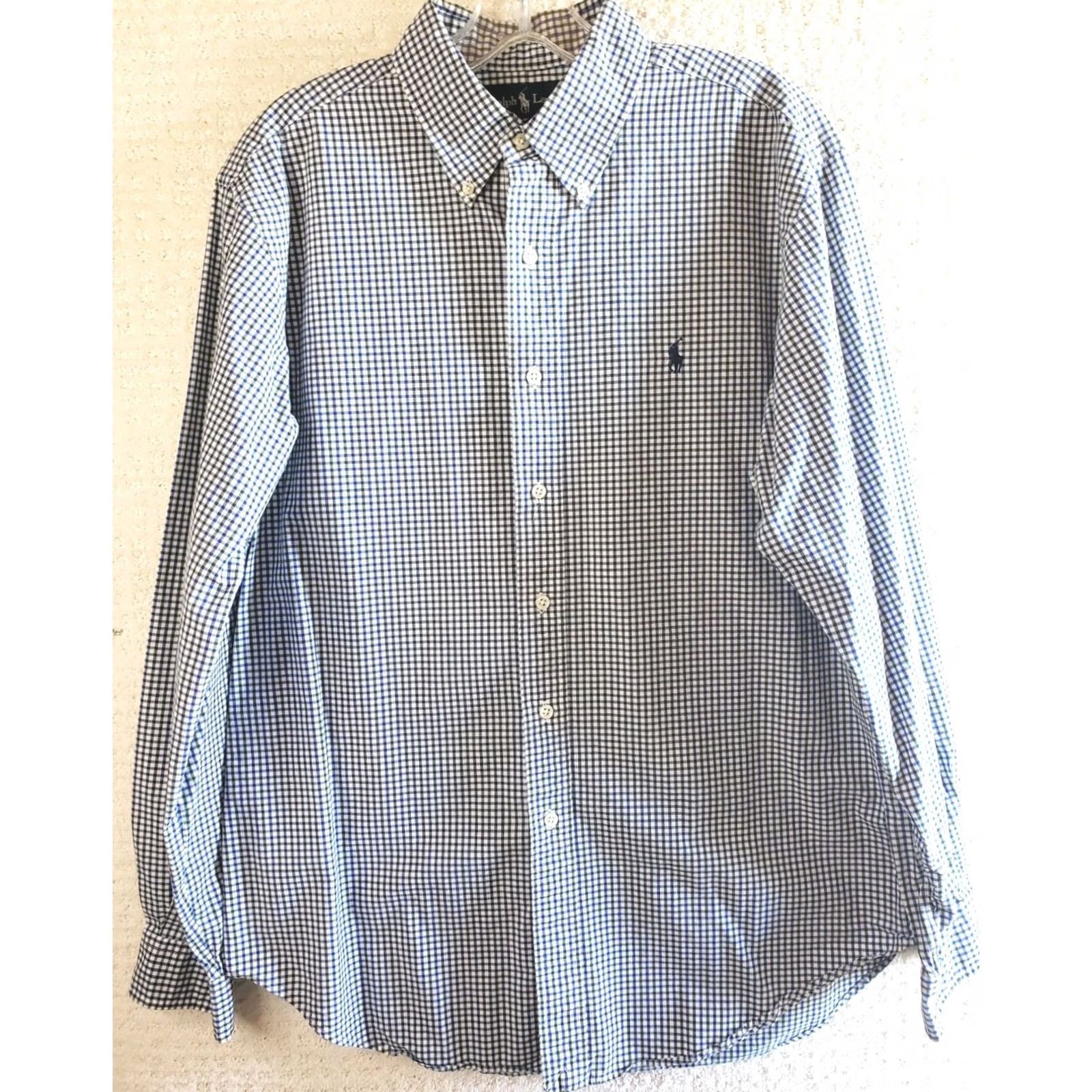 Ralph Lauren Ralph Lauren Button Up Shirt Mens L Classic Fit Blue Green Check Long Sleeve Size US L / EU 52-54 / 3 - 2 Thumbnail