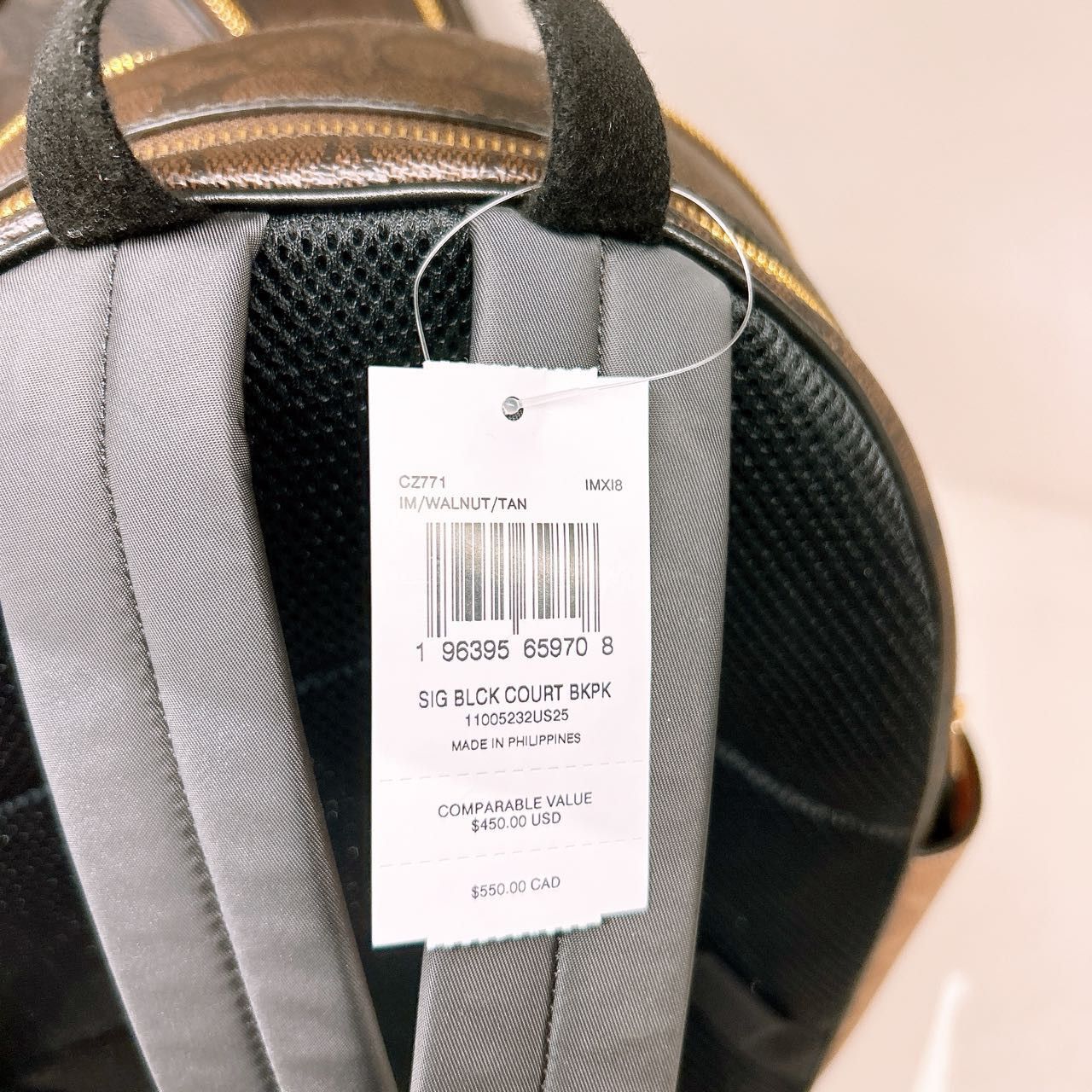 Coach Court Backpack In Blocked Signature Canvas CZ771 Size ONE SIZE - 4 Thumbnail