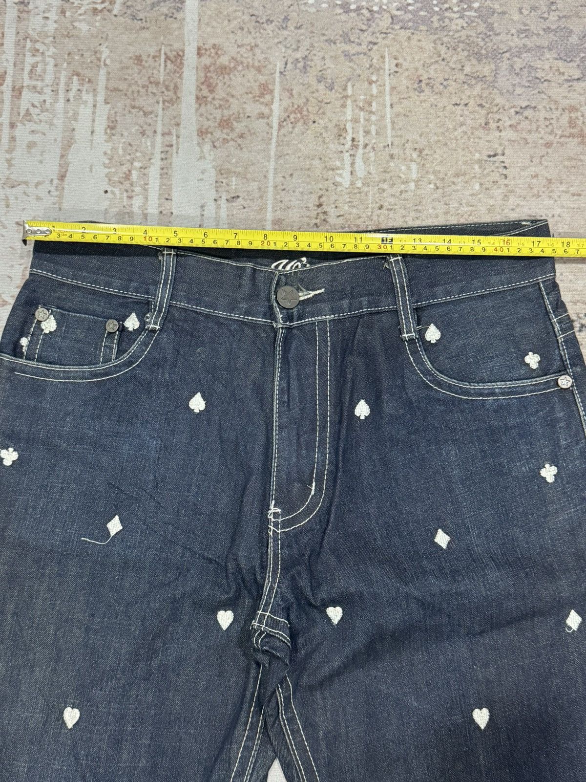 If Six Was Nine JOISM - full mini envroieded jeans Size US 35 - 9 Thumbnail