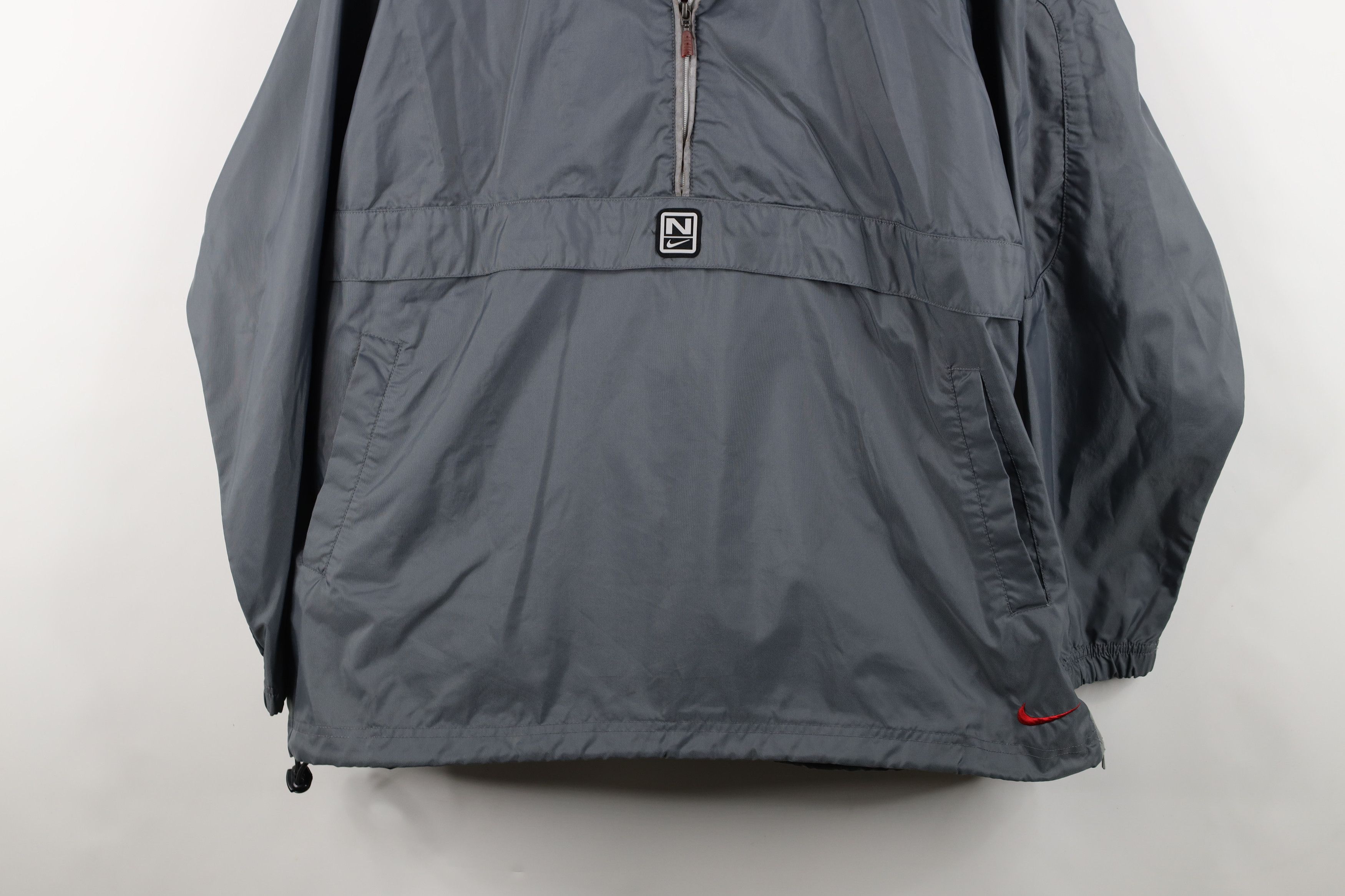 Nike Vintage 90s Y2K Nike Swoosh Reflective Anorak Jacket Gray Size US L / EU 52-54 / 3 - 3 Thumbnail