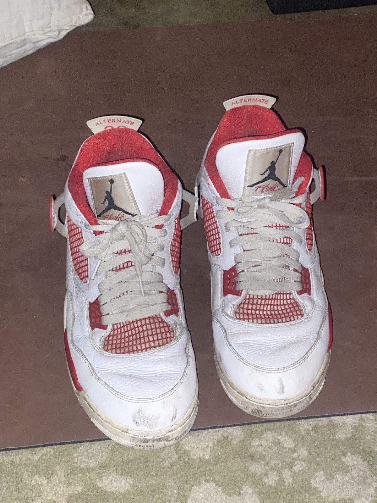 Jordan Brand Jordan 4 White and Red Size US 14 / EU 47 - 2 Thumbnail
