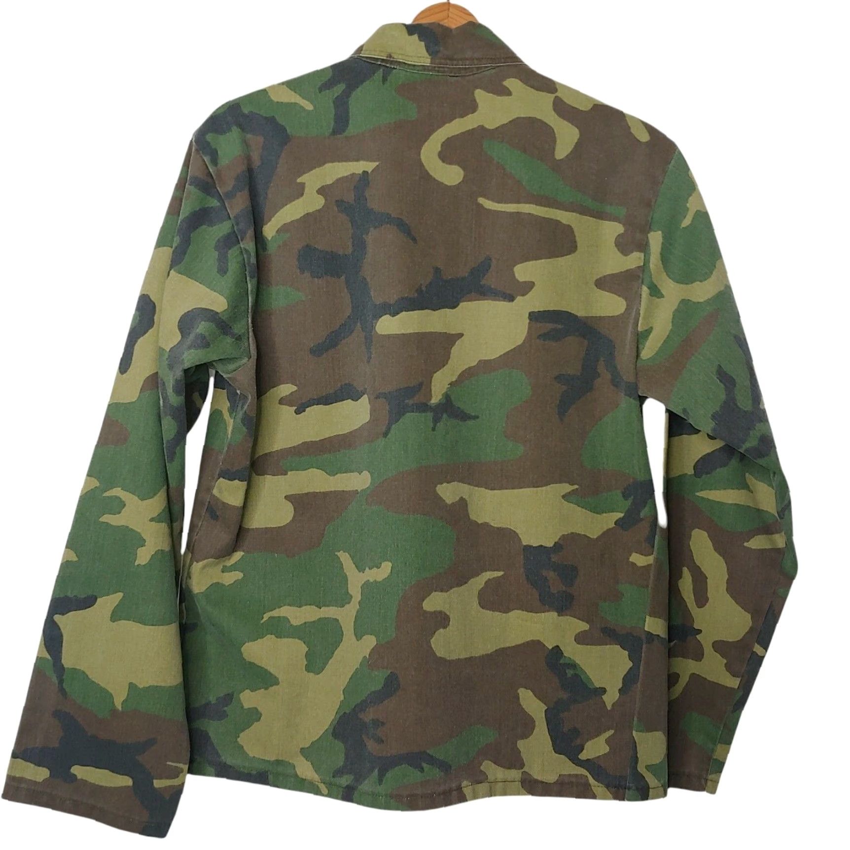 Vintage VINTAGE Woodland Camo Field Jacket Men Small Canvas Green Lightweight Hunting Military Jacket Truck? Size US S / EU 44-46 / 1 - 2 Thumbnail