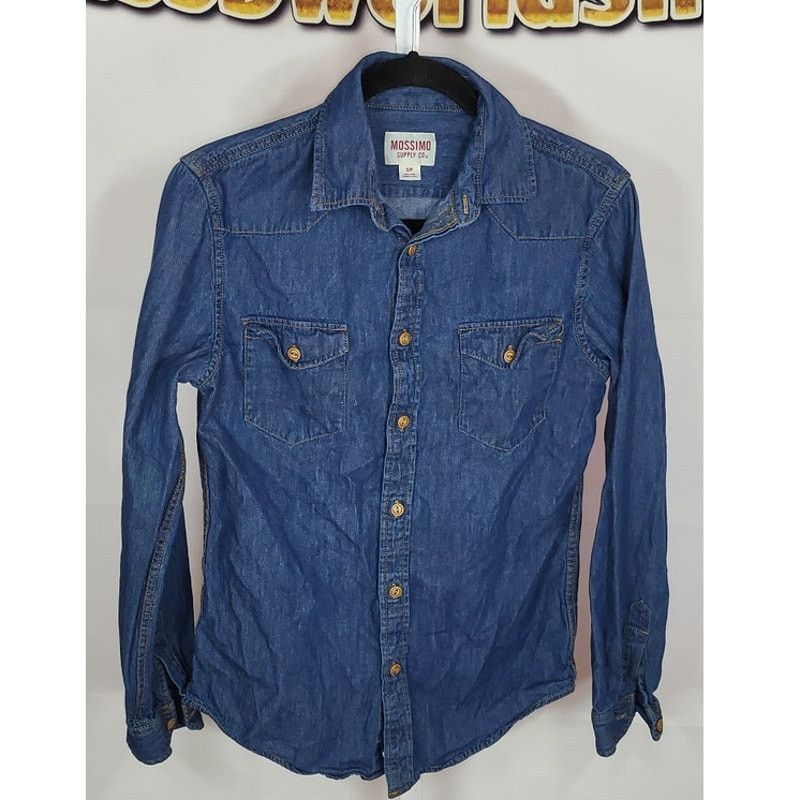 Mossimo Mossimo Supply Co Blue Denim Button up Shirt Size S Size S / US 4 / IT 40 - 1 Thumbnail