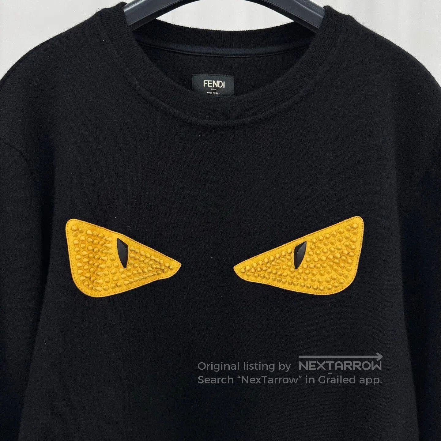 Fendi fendi monster rubber studded wool sweatshirt. Size US L / EU 52-54 / 3 - 3 Thumbnail