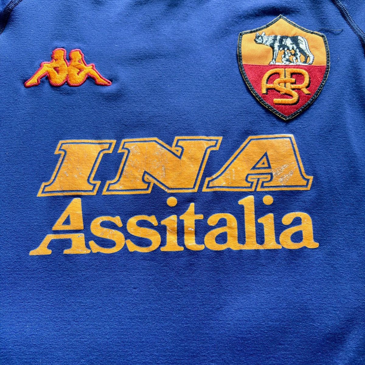 Kappa Kappa As Roma 3rd 2000-01 Scudetto Totti #10 Soccer Jersey Size US L / EU 52-54 / 3 - 9 Thumbnail