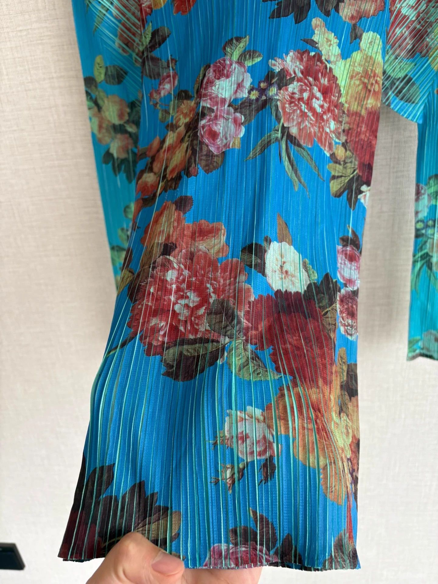 Pleats Please Issey Miyake PLEATS PLEASE blue printed longsleeve top Size S Size S / US 4 / IT 40 - 7 Thumbnail