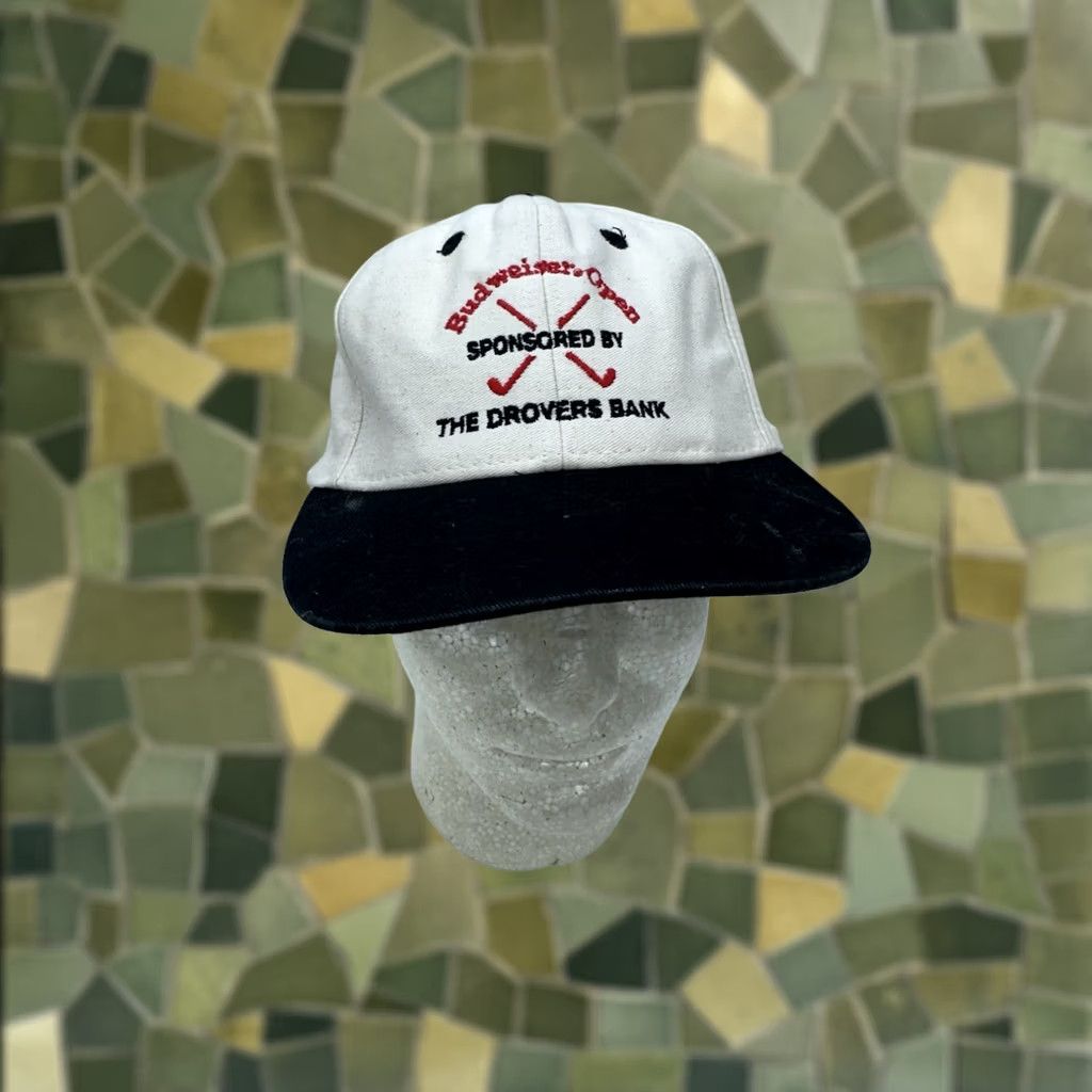 Budweiser Mohrs Snapback Budweiser Open The Drovers Bank Adjustable Cap Mens One Size Ivory Vintage No N/A Size ONE SIZE - 1 Thumbnail