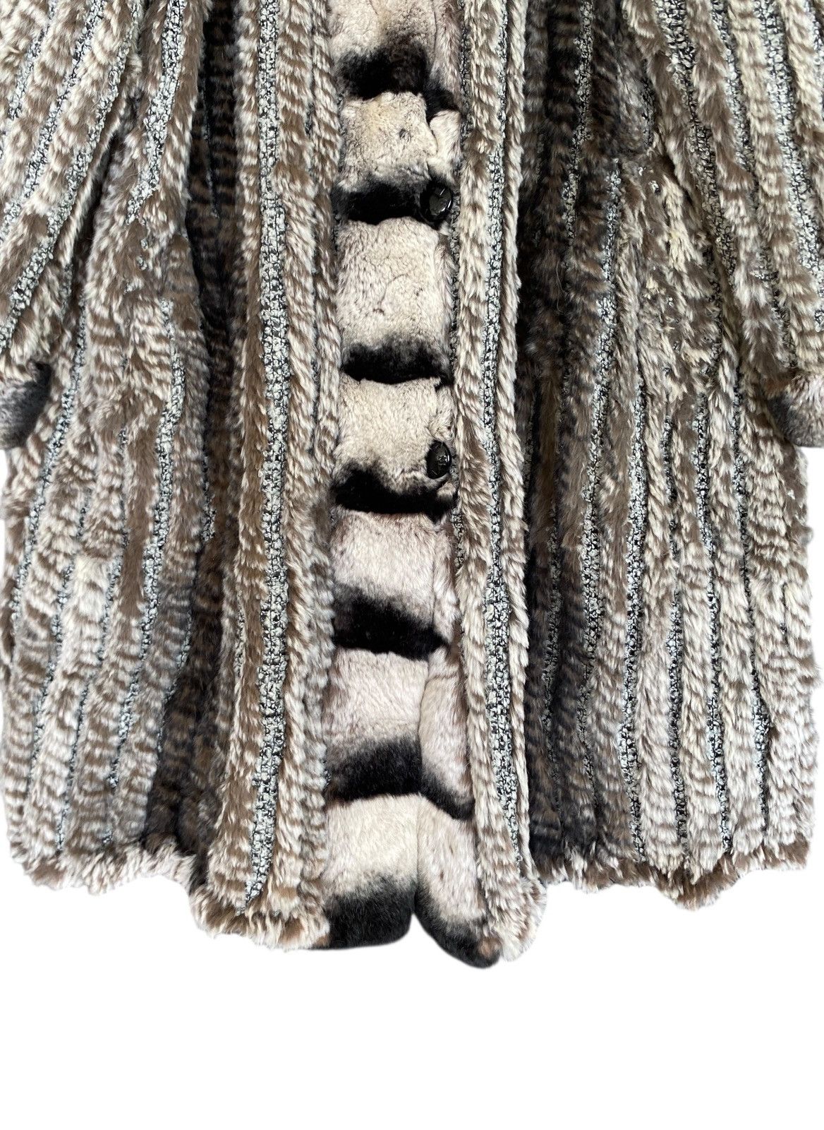 Balmain Very Rare Vintage Balmain 100% Silk Rabbit Fur Parka 1990s Size US L / EU 52-54 / 3 - 6 Thumbnail
