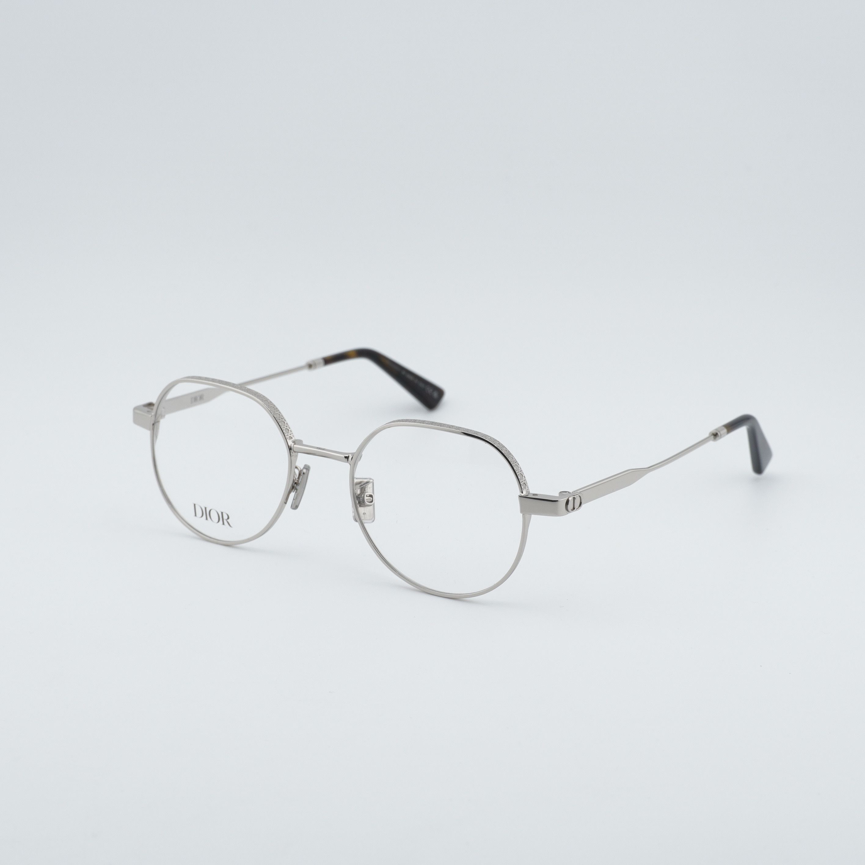 Dior NEODIORO R4F F000 Men Eyeglasses Silver 50mm Round Fram