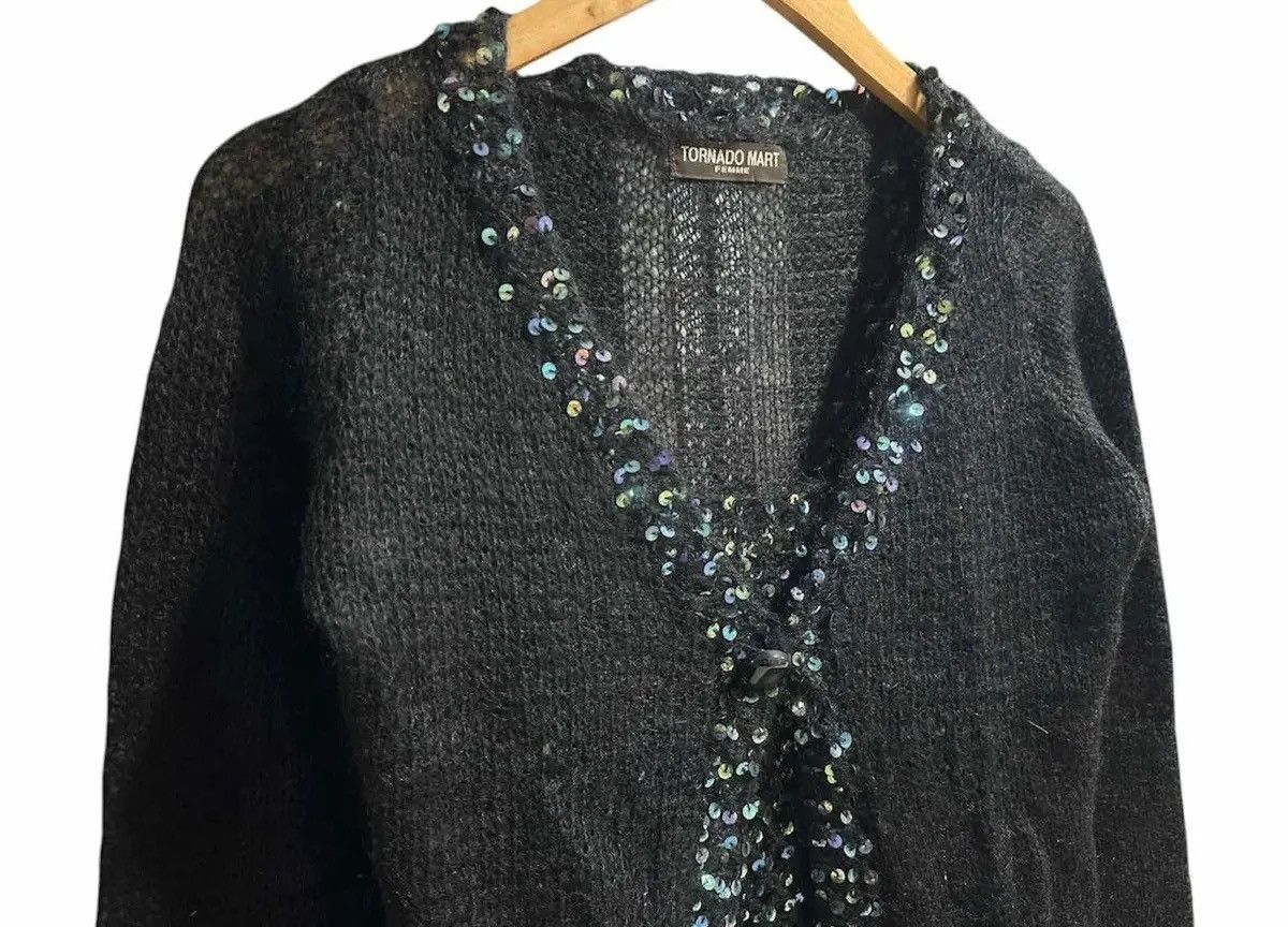 Hysteric Glamour × Japanese Brand × Tornado Mart ♟️ Sick Y2K Tornado Mart Knit Cardigan Sequin & Camisole Set Size M / US 6-8 / IT 42-44 - 12 Thumbnail