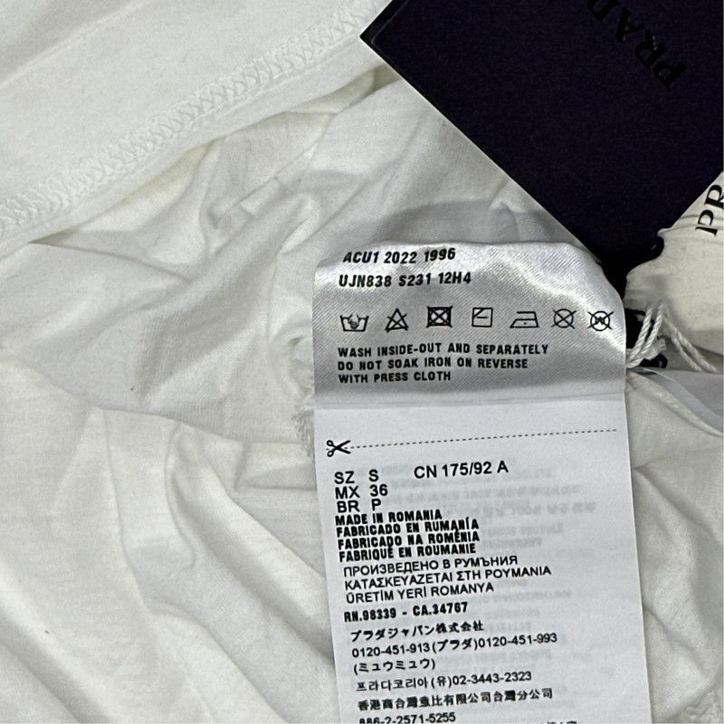 Prada Prada Triangle Logo Casual Short Sleeve TShirt-2506 Size US S / EU 44-46 / 1 - 8 Thumbnail