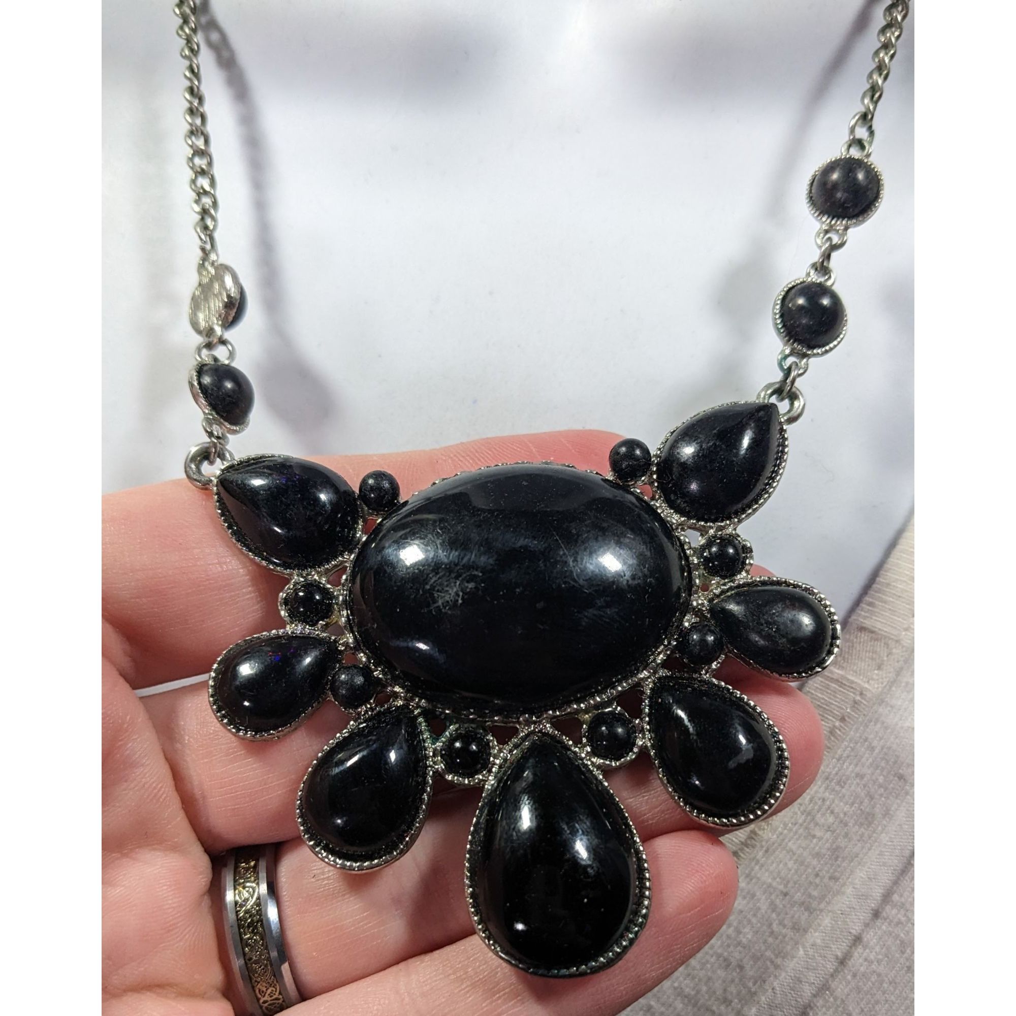 Other Elegant Gothic Bubbly Cabochon Statement Necklace Size ONE SIZE - 4 Thumbnail