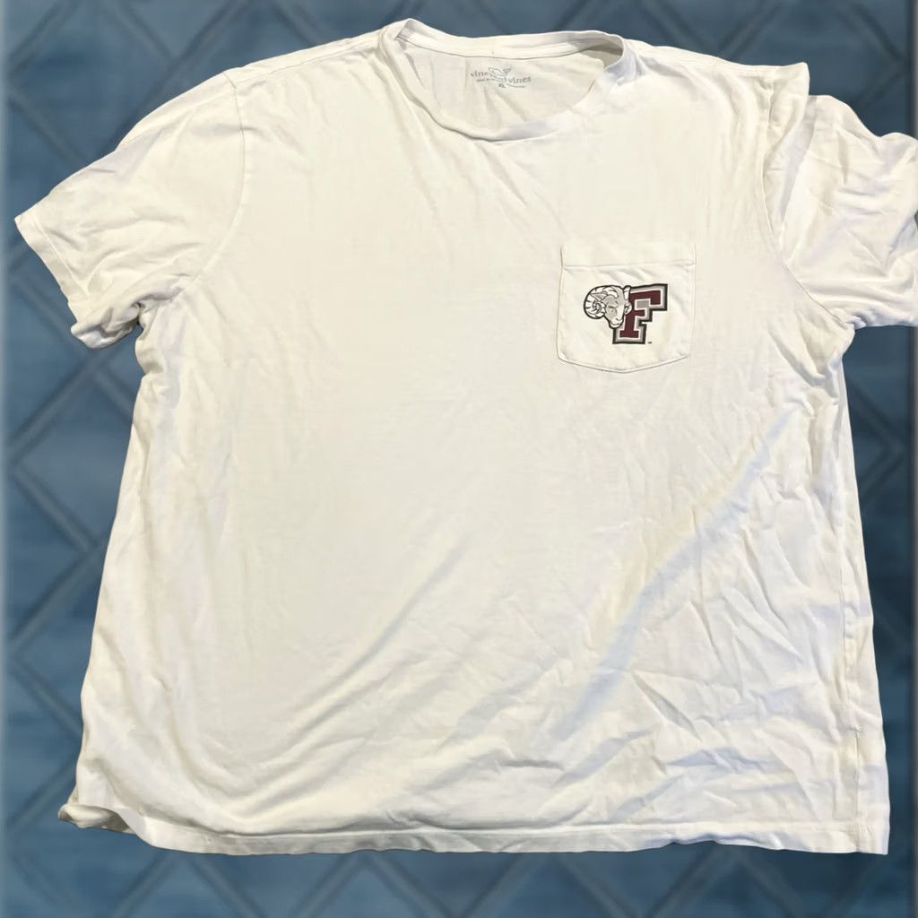 Vineyard Vines Vineyard Vines Pocket T Shirt FORDHAM UNIVERSITY Men's XL White Pocket T Shirt Size US XL / EU 56 / 4 - 1 Thumbnail