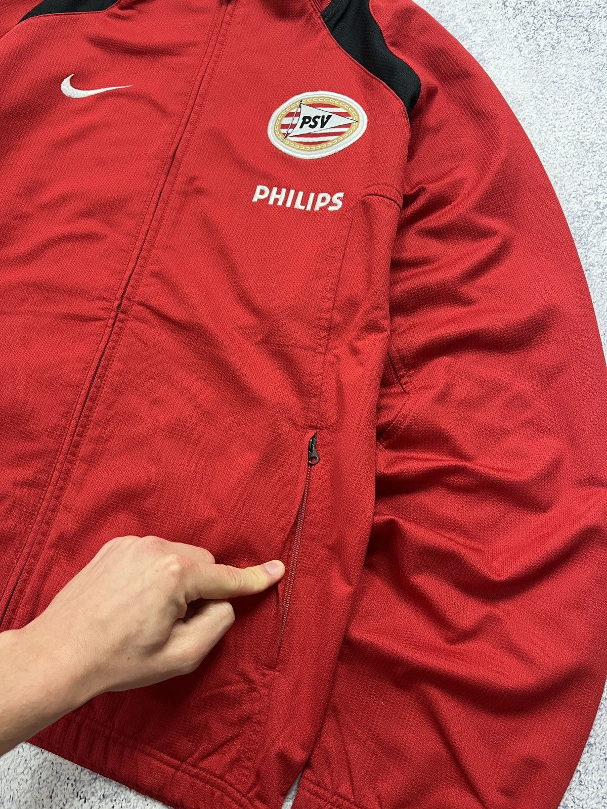 Nike Vintage Nike PSV Philips Track Jacket 2000s Soccer Football Size US S / EU 44-46 / 1 - 6 Thumbnail